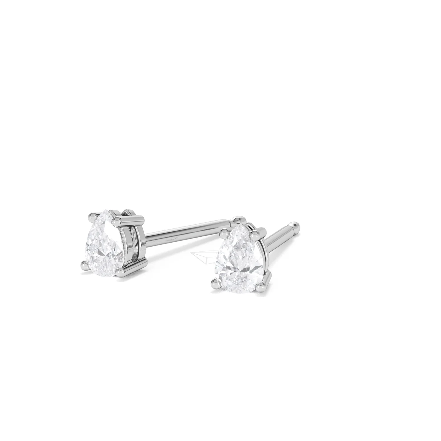 Naomi Pear Cut Lab Diamond Stud Earrings 0.30ct H/SI in 925 Silver - Image 84
