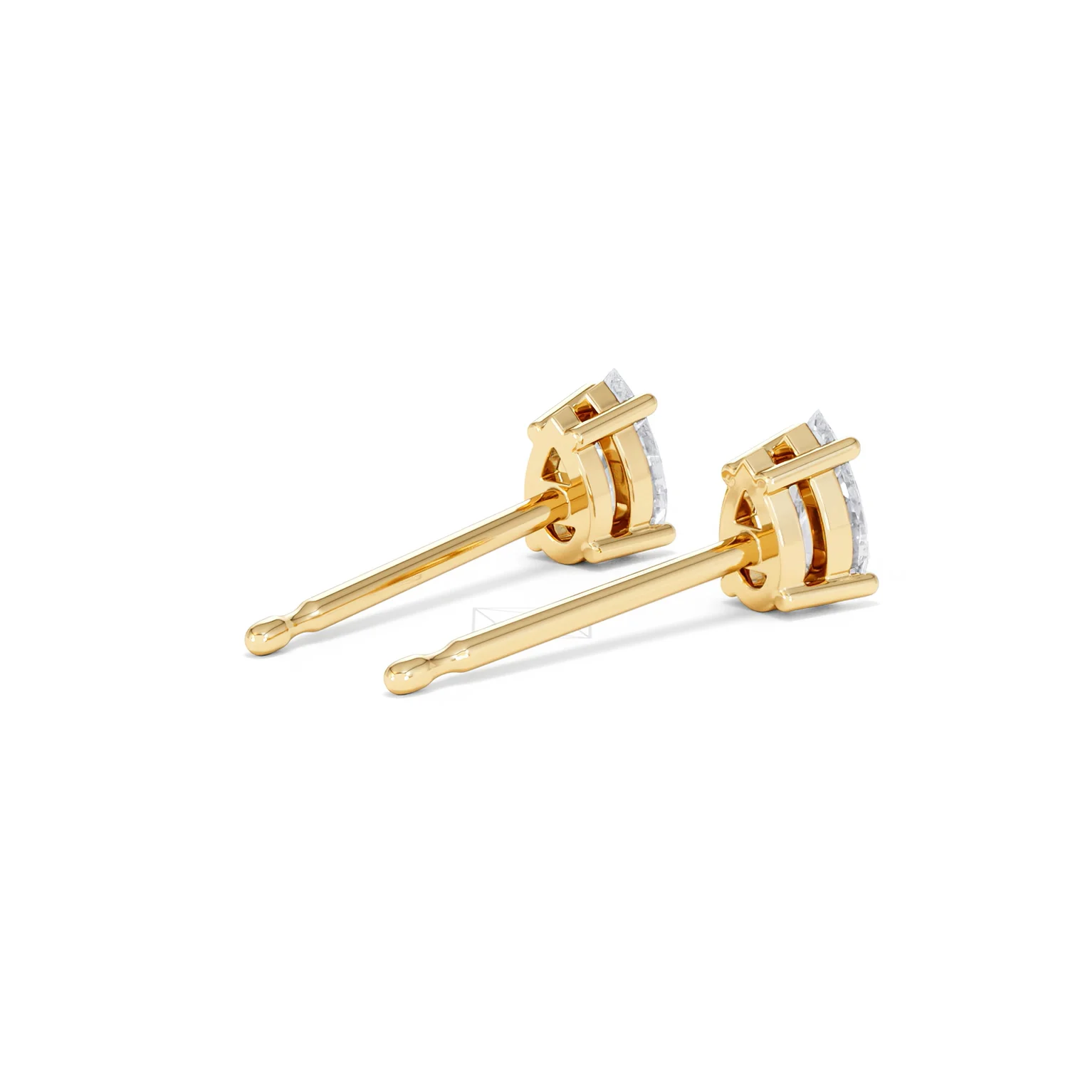 Naomi Pear Cut Lab Diamond Stud Earrings 0.50ct H/SI in 9K Gold - Image 40
