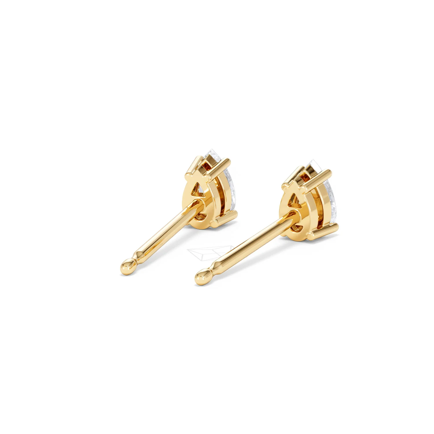Naomi Pear Cut Lab Diamond Stud Earrings 0.50ct H/SI in 9K Gold - Image 44