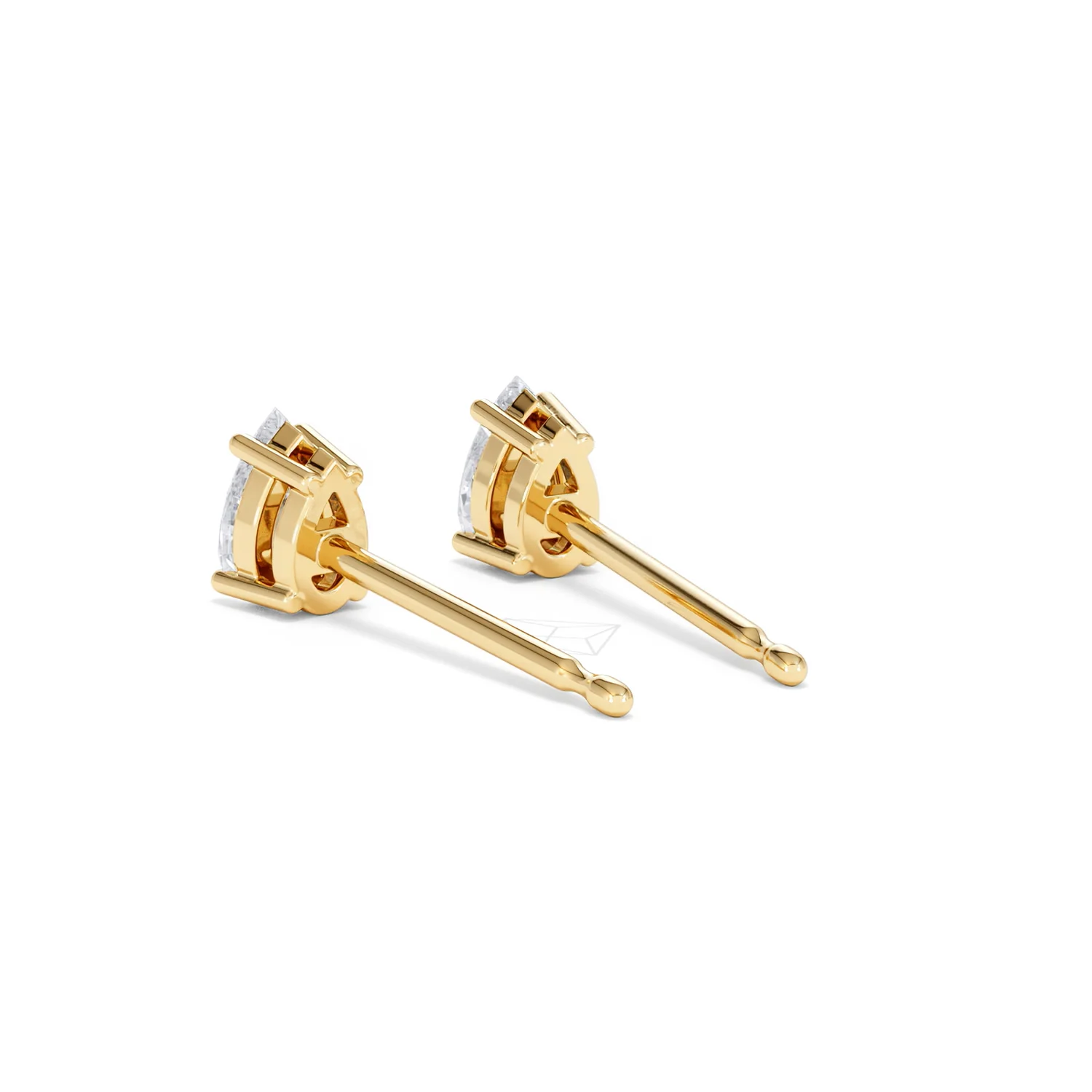 Naomi Pear Cut Lab Diamond Stud Earrings 0.50ct H/SI in 9K Gold - Image 57