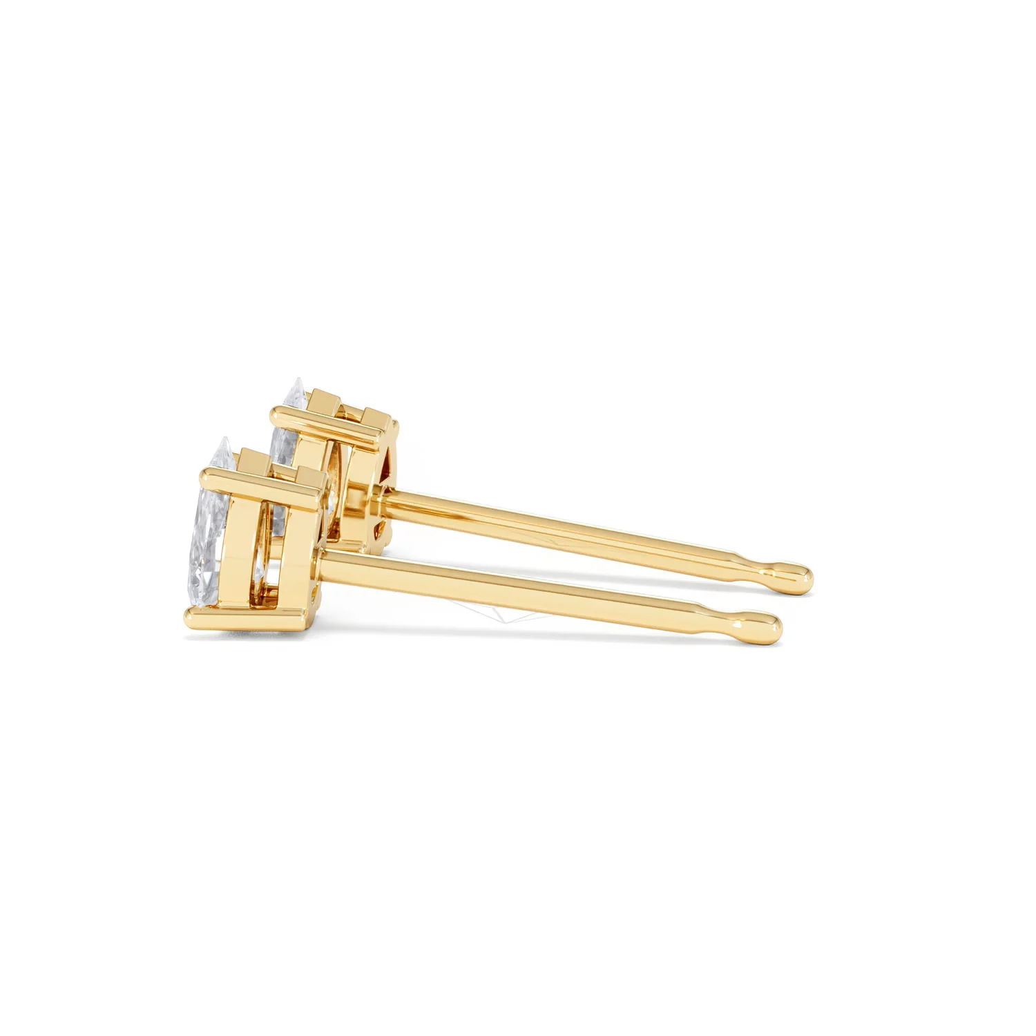 Naomi Pear Cut Lab Diamond Stud Earrings 0.50ct H/SI in 9K Gold - Image 67