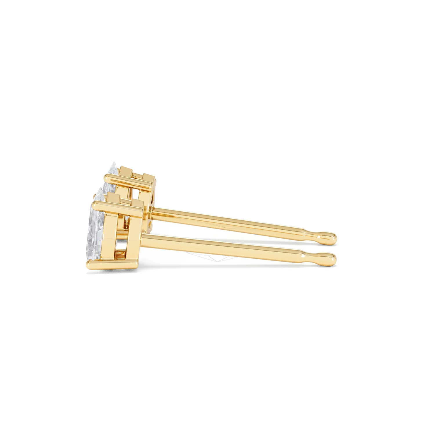 Naomi Pear Cut Lab Diamond Stud Earrings 0.50ct H/SI in 9K Gold - Image 69