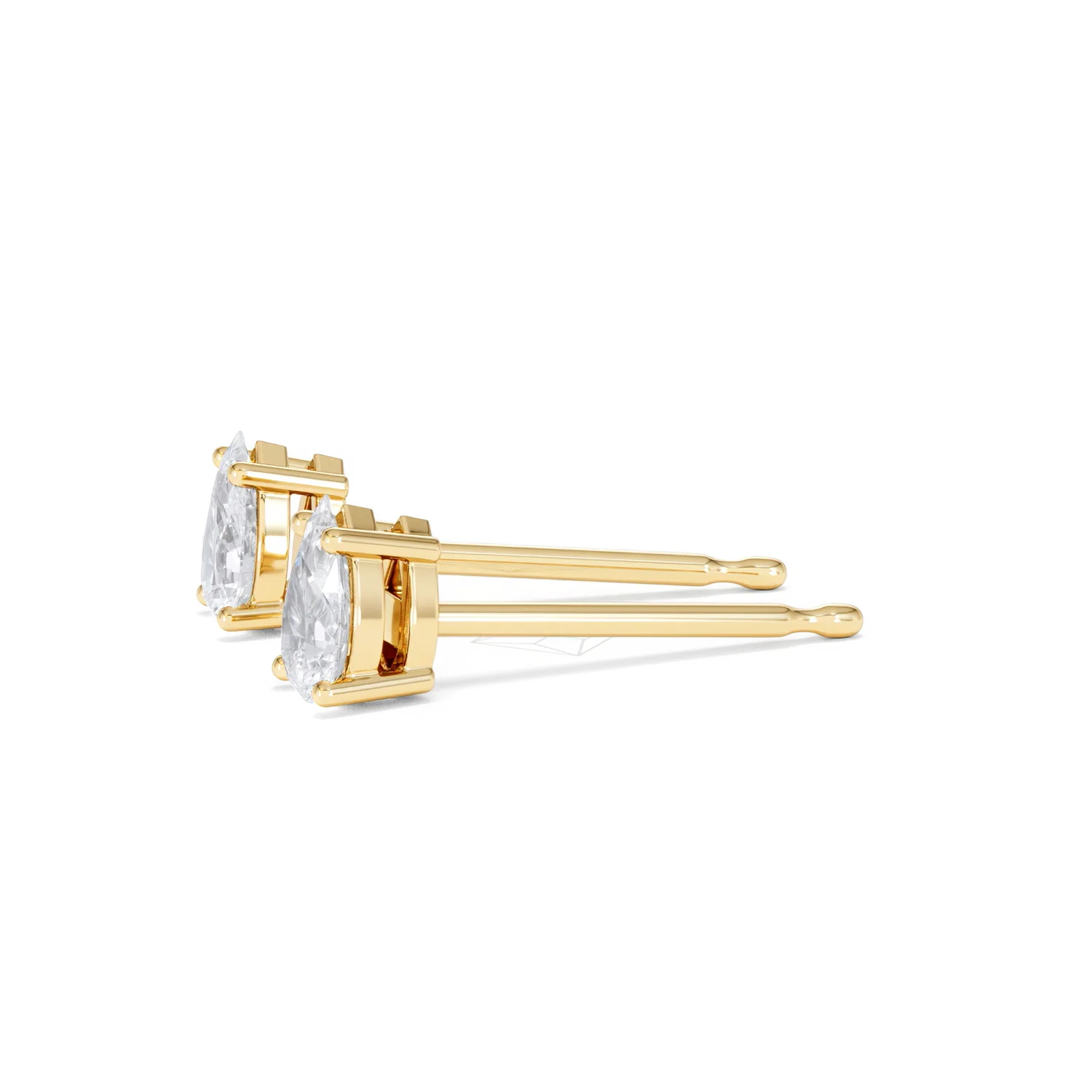 Naomi Pear Cut Lab Diamond Stud Earrings 0.50ct H/SI in 9K Gold - Image 74
