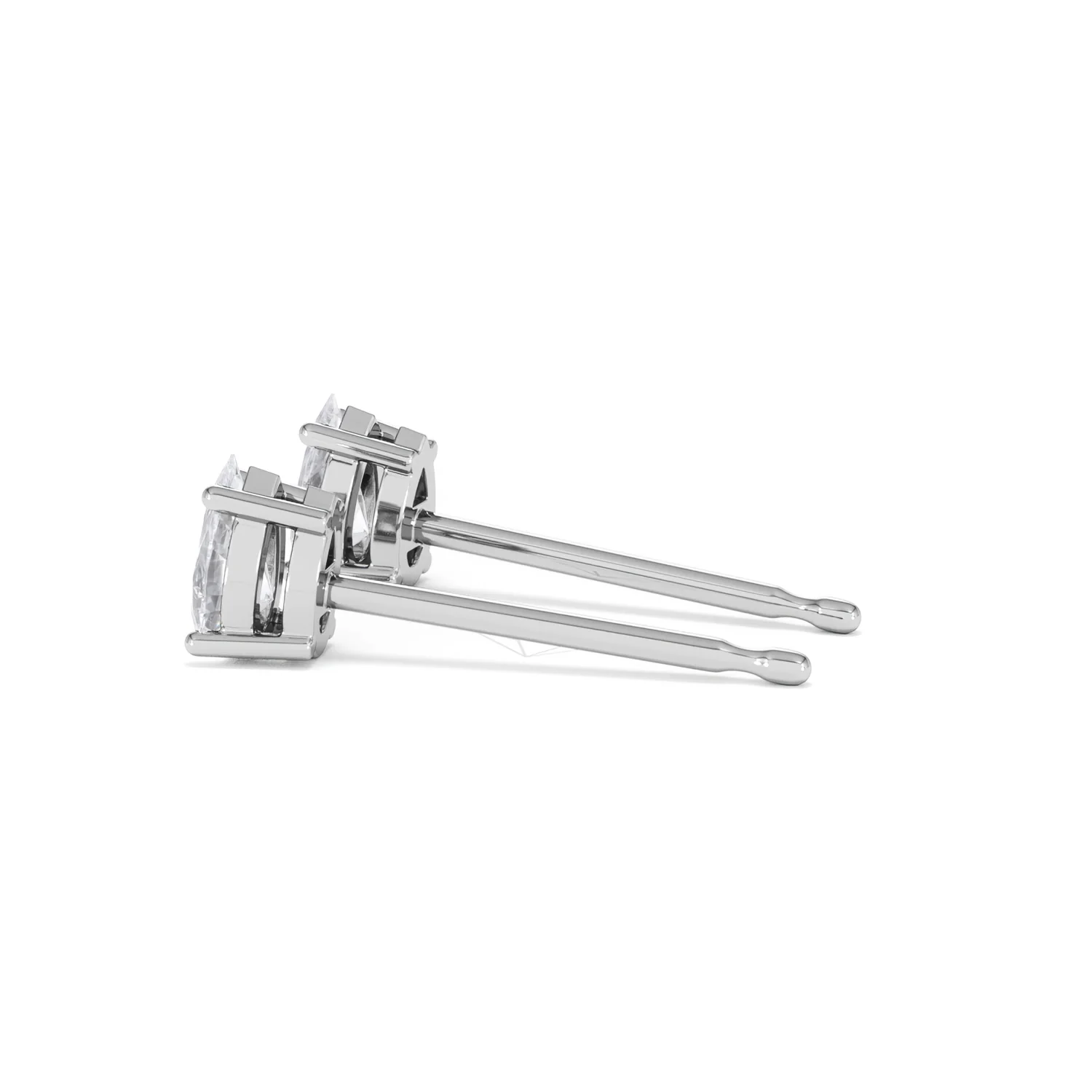 Naomi Pear Cut Lab Diamond Stud Earrings 0.50ct H/SI in 9K White Gold - Image 66