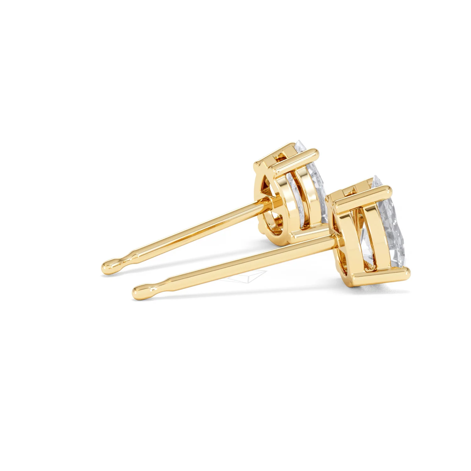 Naomi Pear Cut Lab Diamond Stud Earrings 1.00ct H/SI in 9k Gold - Image 35