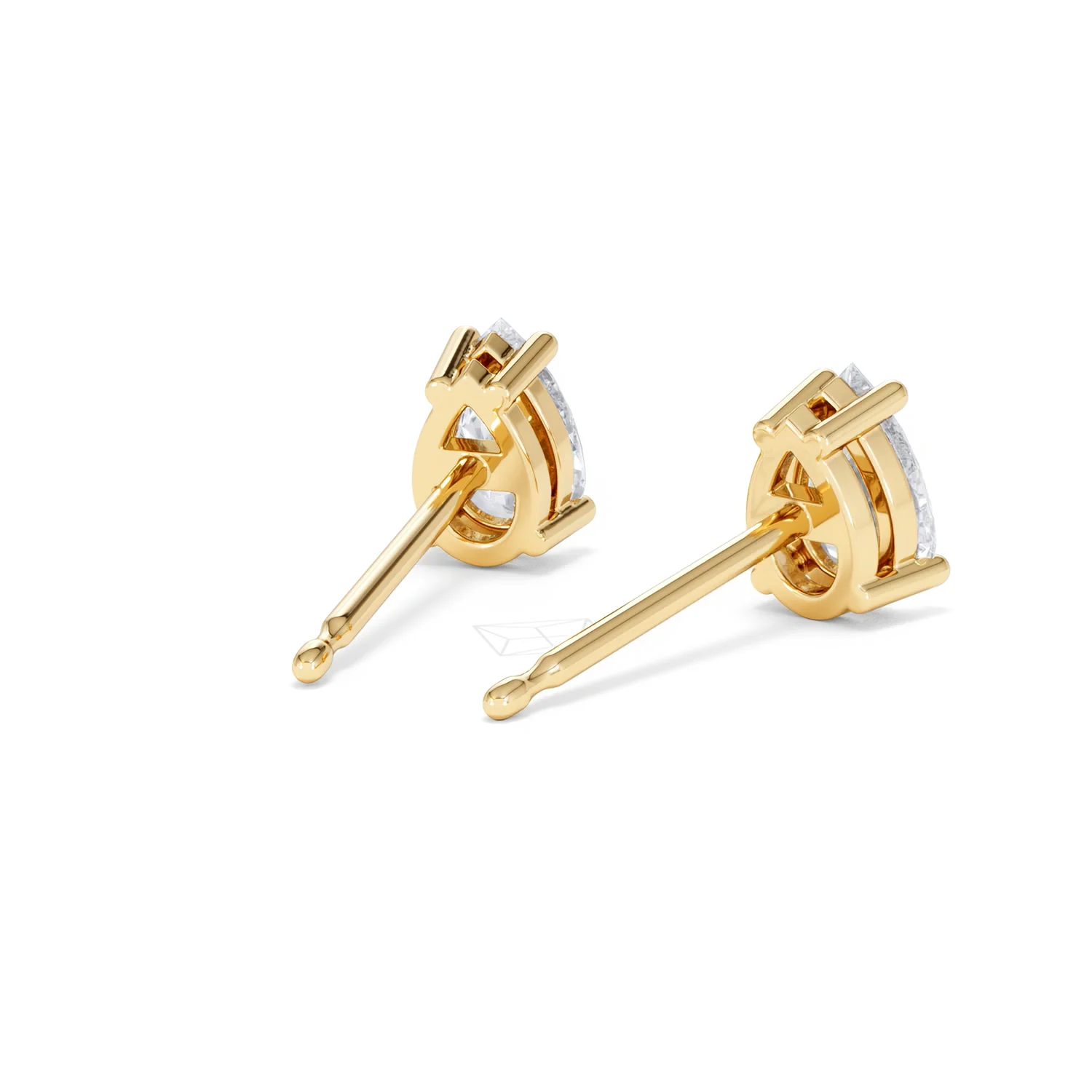 Naomi Pear Cut Lab Diamond Stud Earrings 1.00ct H/SI in 9k Gold - Image 43