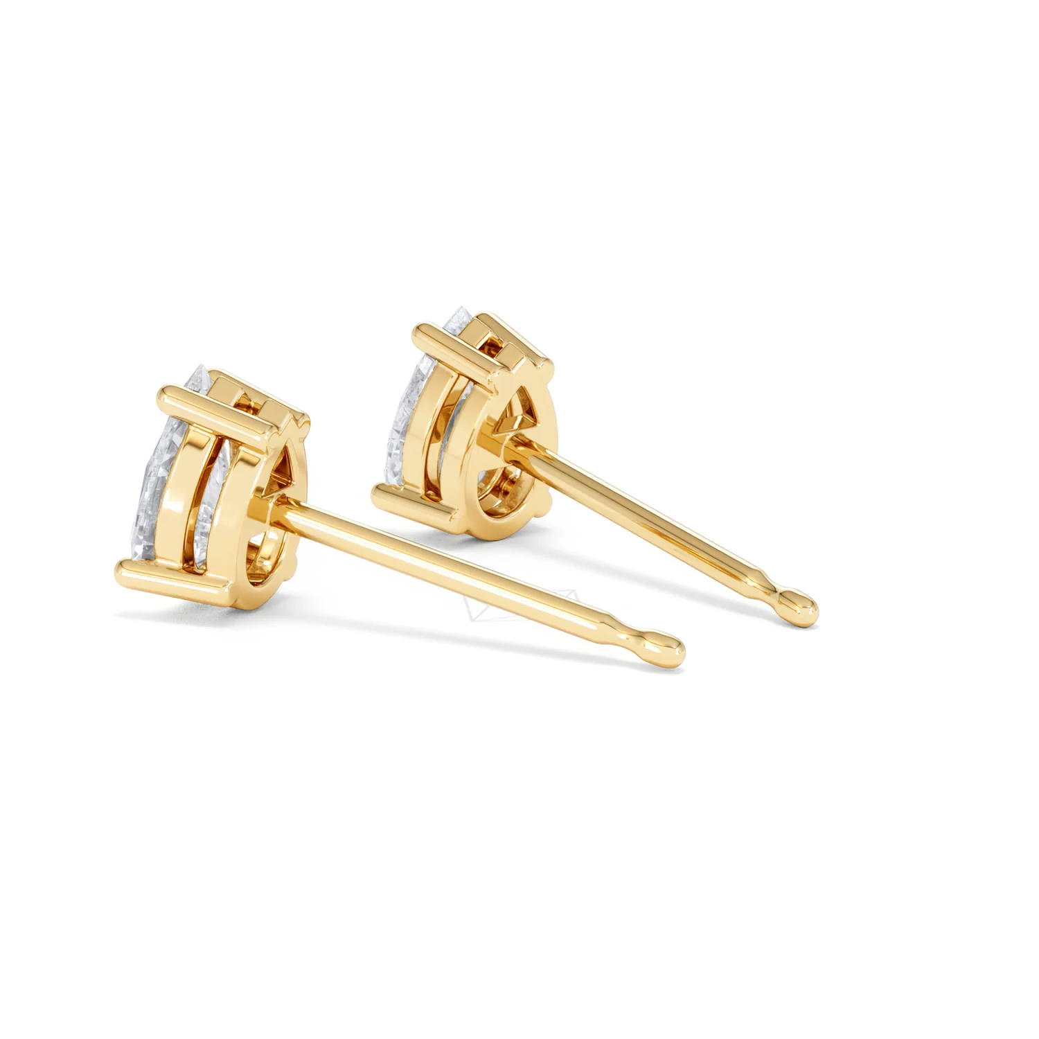 Naomi Pear Cut Lab Diamond Stud Earrings 1.00ct H/SI in 9k Gold - Image 61