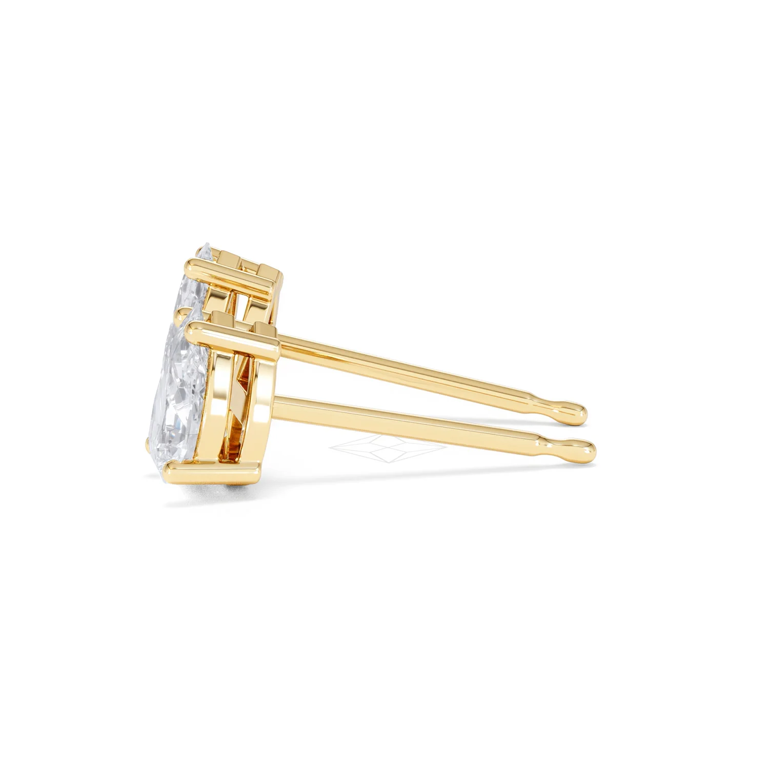Naomi Pear Cut Lab Diamond Stud Earrings 1.00ct H/SI in 9k Gold - Image 70