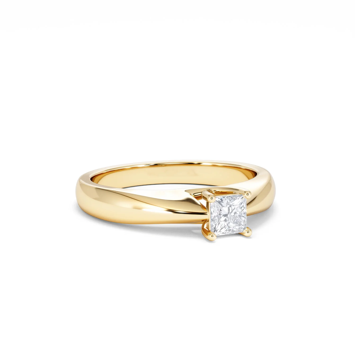 Naomi Princess Cut Lab Diamond Engagement Ring 0.33ct H/SI in 18k Gold Vermeil - Image 15