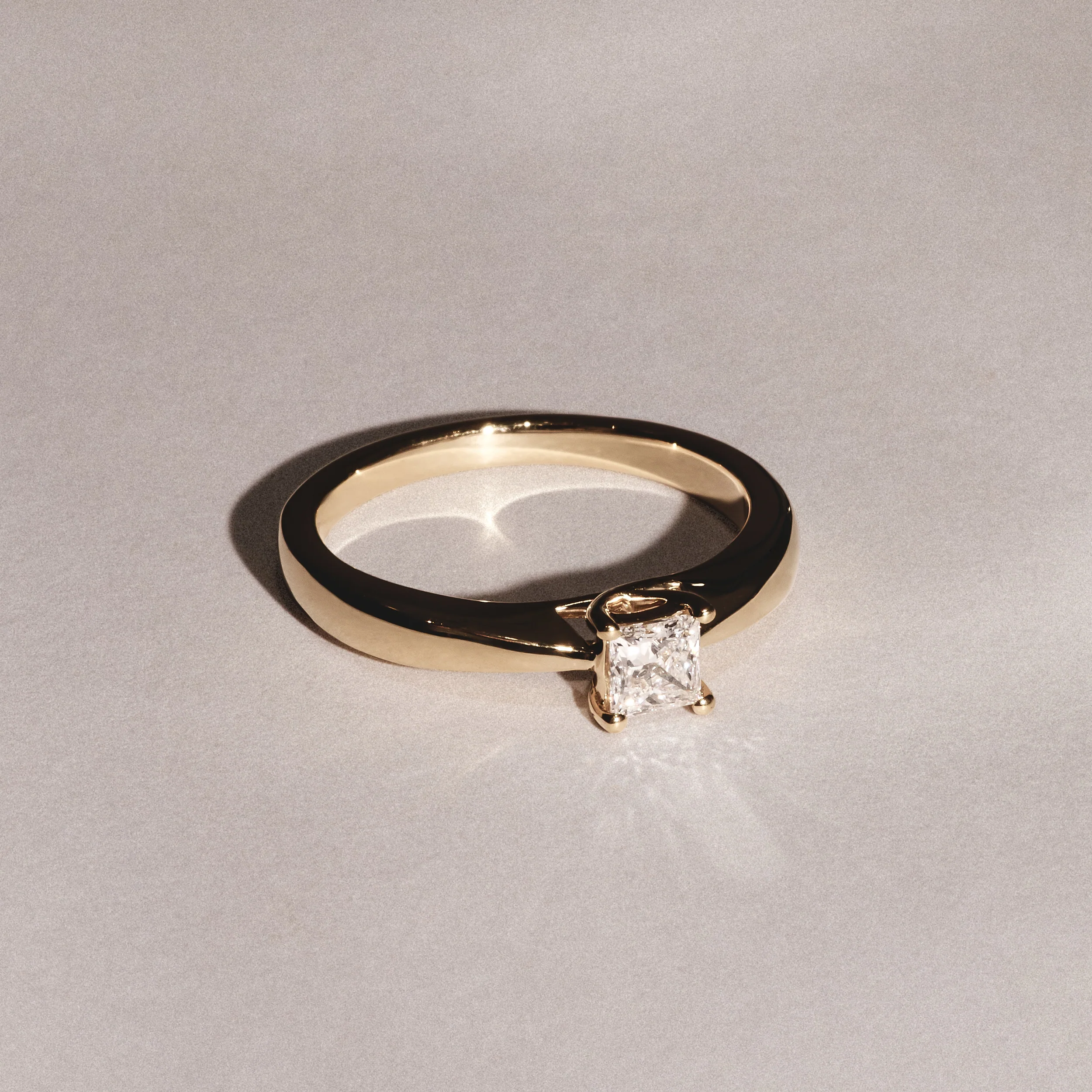 Naomi Princess Cut Lab Diamond Engagement Ring 0.33ct H/SI in 18k Gold Vermeil - Image 6