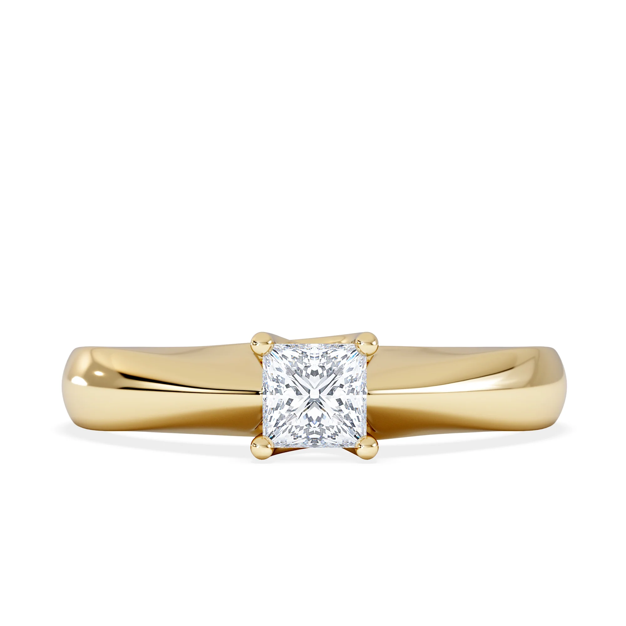 Naomi Princess Cut Lab Diamond Engagement Ring 0.33ct H/SI in 18k Gold Vermeil - Image 7
