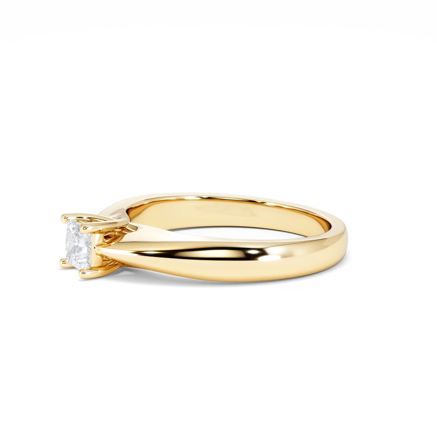 Naomi Princess Cut Lab Diamond Engagement Ring 0.33ct H/SI in 18k Gold Vermeil - Image 76