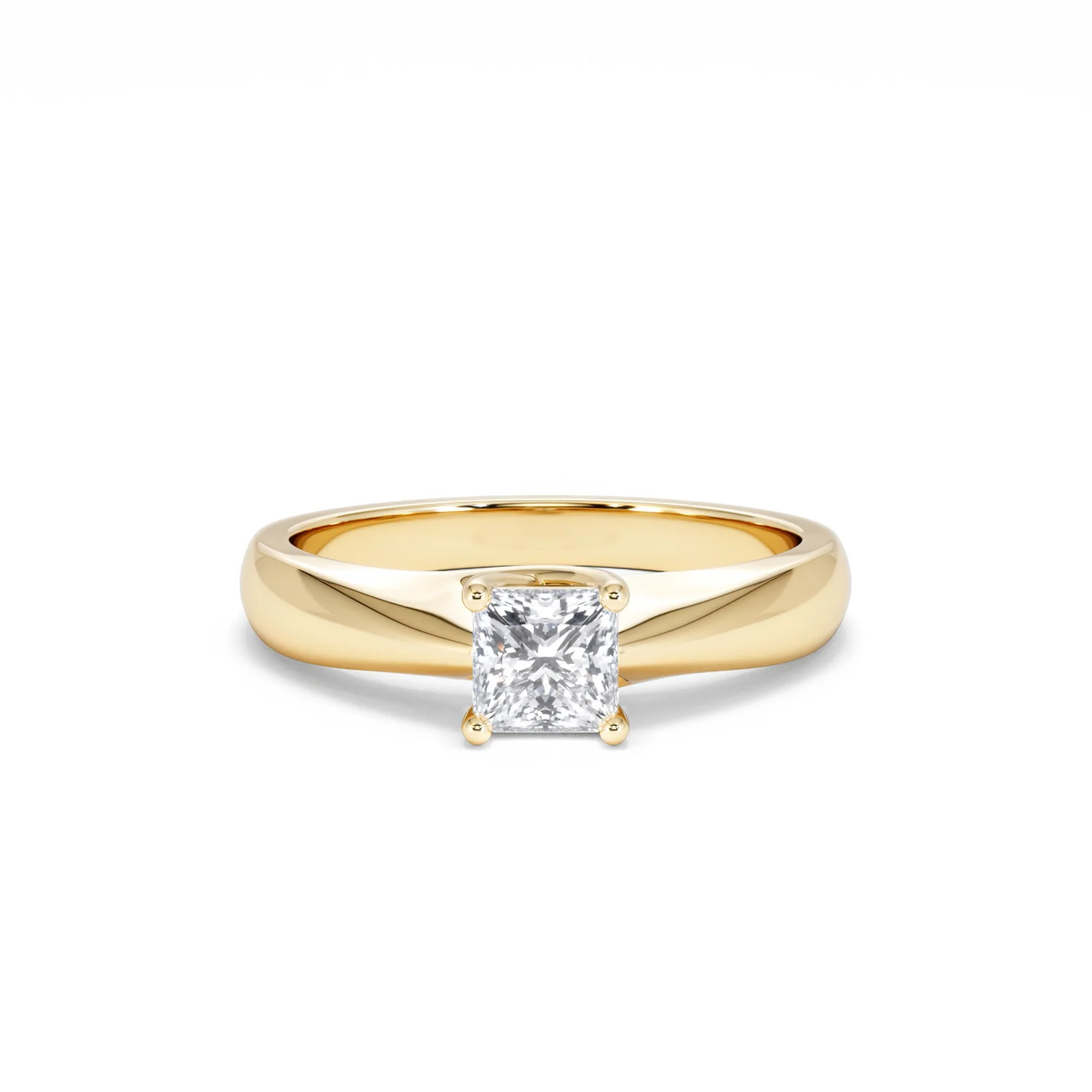 Naomi Princess Cut Lab Diamond Engagement Ring 0.50ct H/SI in 18k Gold Vermeil - Image 10