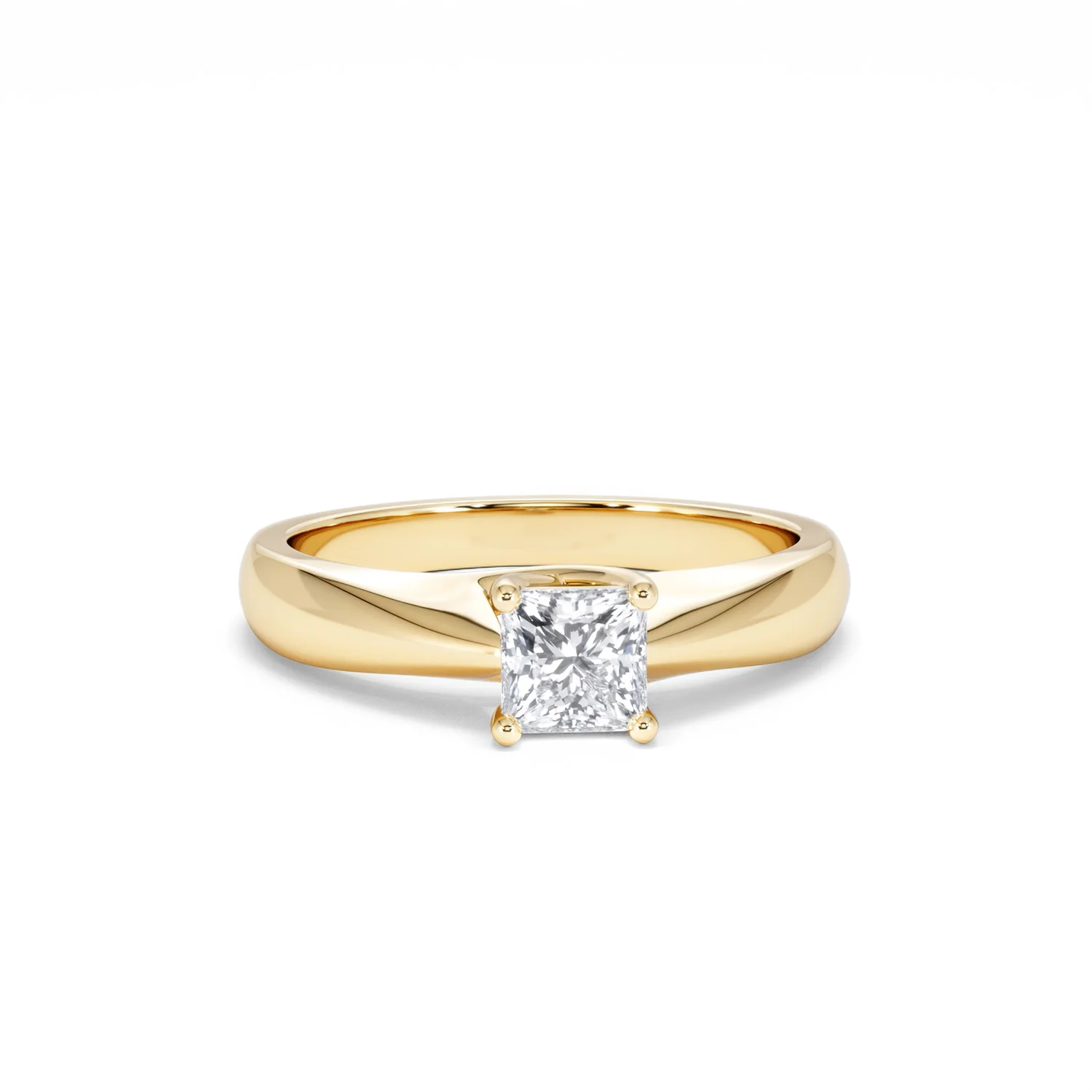 Naomi Princess Cut Lab Diamond Engagement Ring 0.50ct H/SI in 18k Gold Vermeil - Image 11