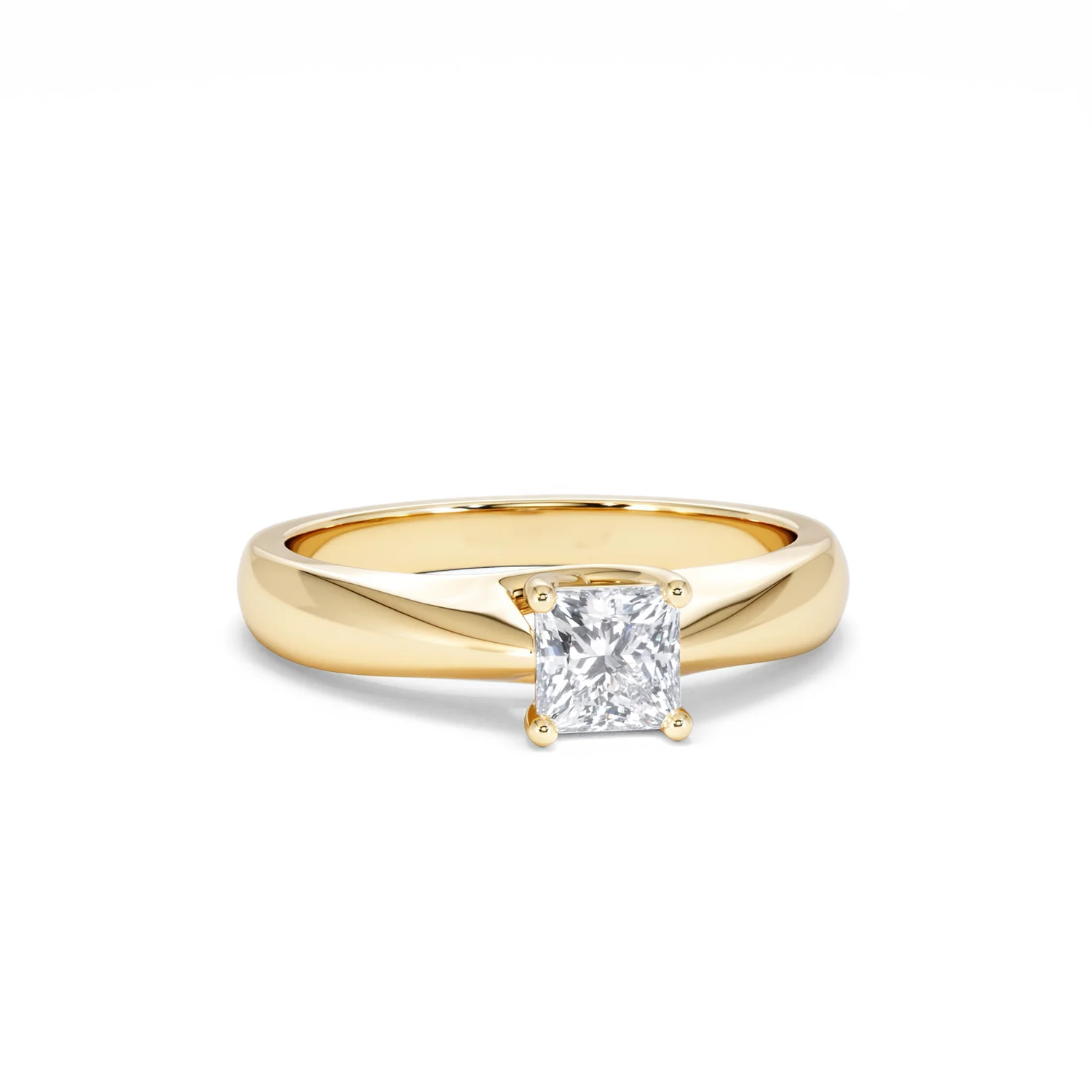 Naomi Princess Cut Lab Diamond Engagement Ring 0.50ct H/SI in 18k Gold Vermeil - Image 12