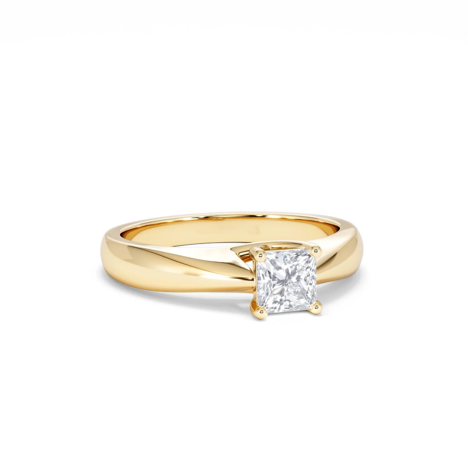 Naomi Princess Cut Lab Diamond Engagement Ring 0.50ct H/SI in 18k Gold Vermeil - Image 14