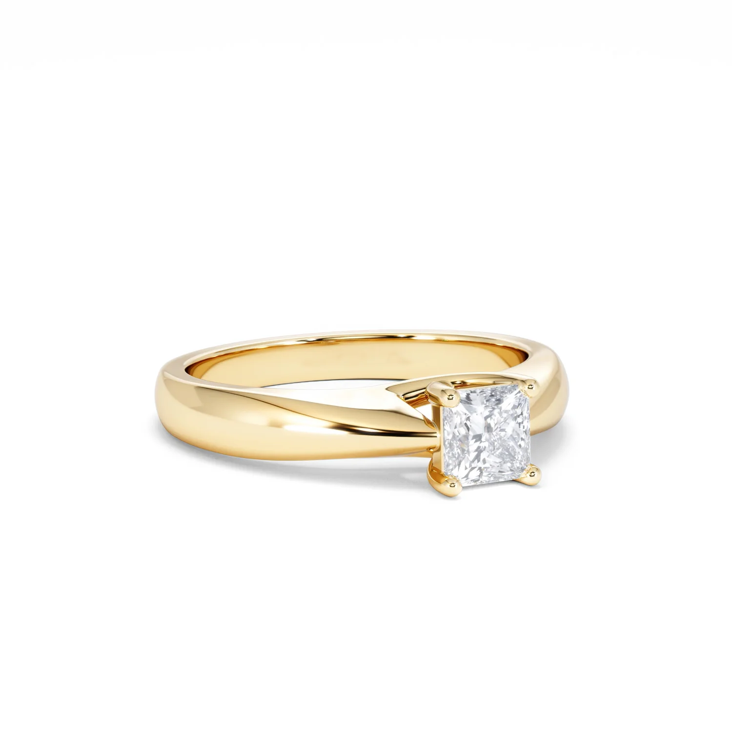 Naomi Princess Cut Lab Diamond Engagement Ring 0.50ct H/SI in 18k Gold Vermeil - Image 16
