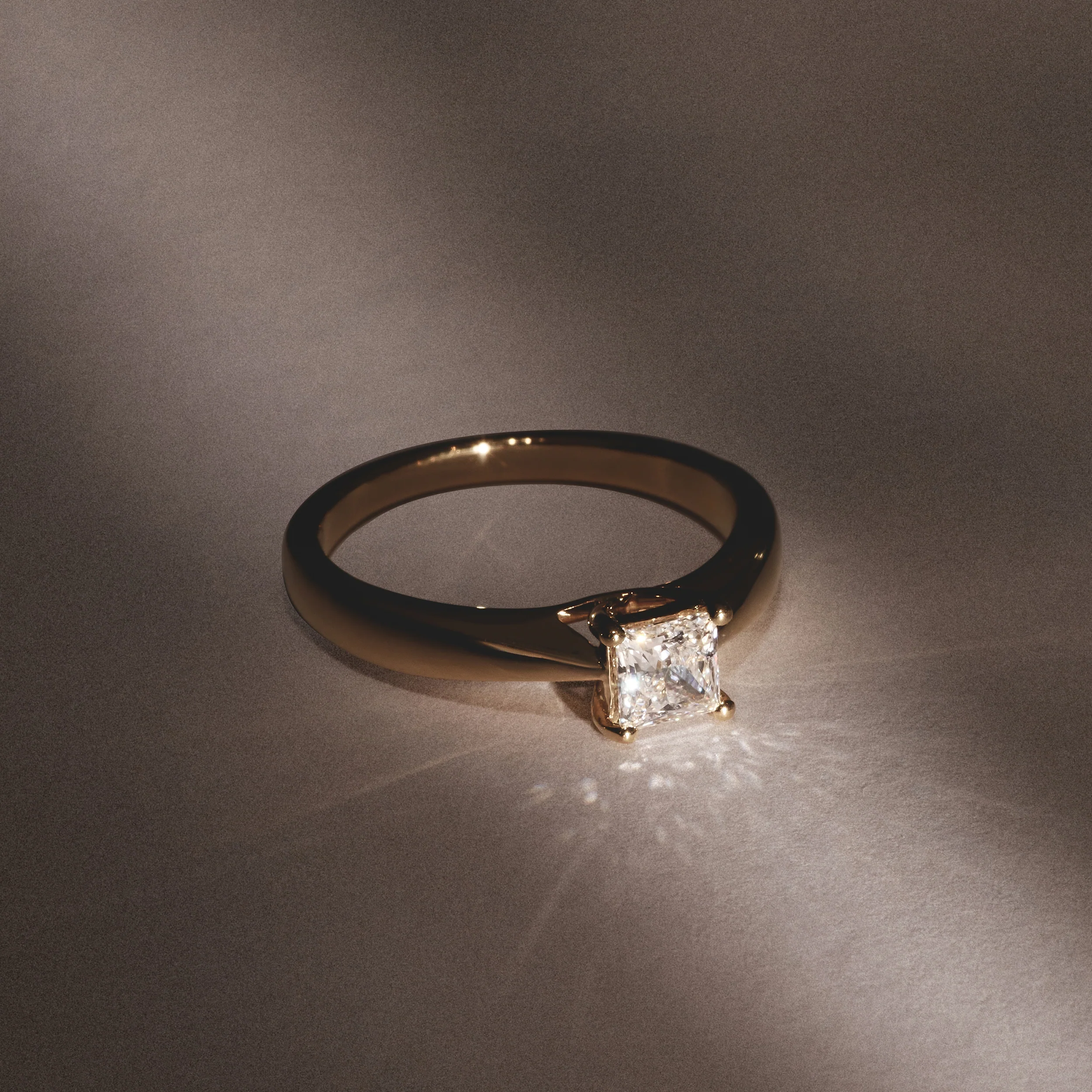 Naomi Princess Cut Lab Diamond Engagement Ring 0.50ct H/SI in 18k Gold Vermeil - Image 8