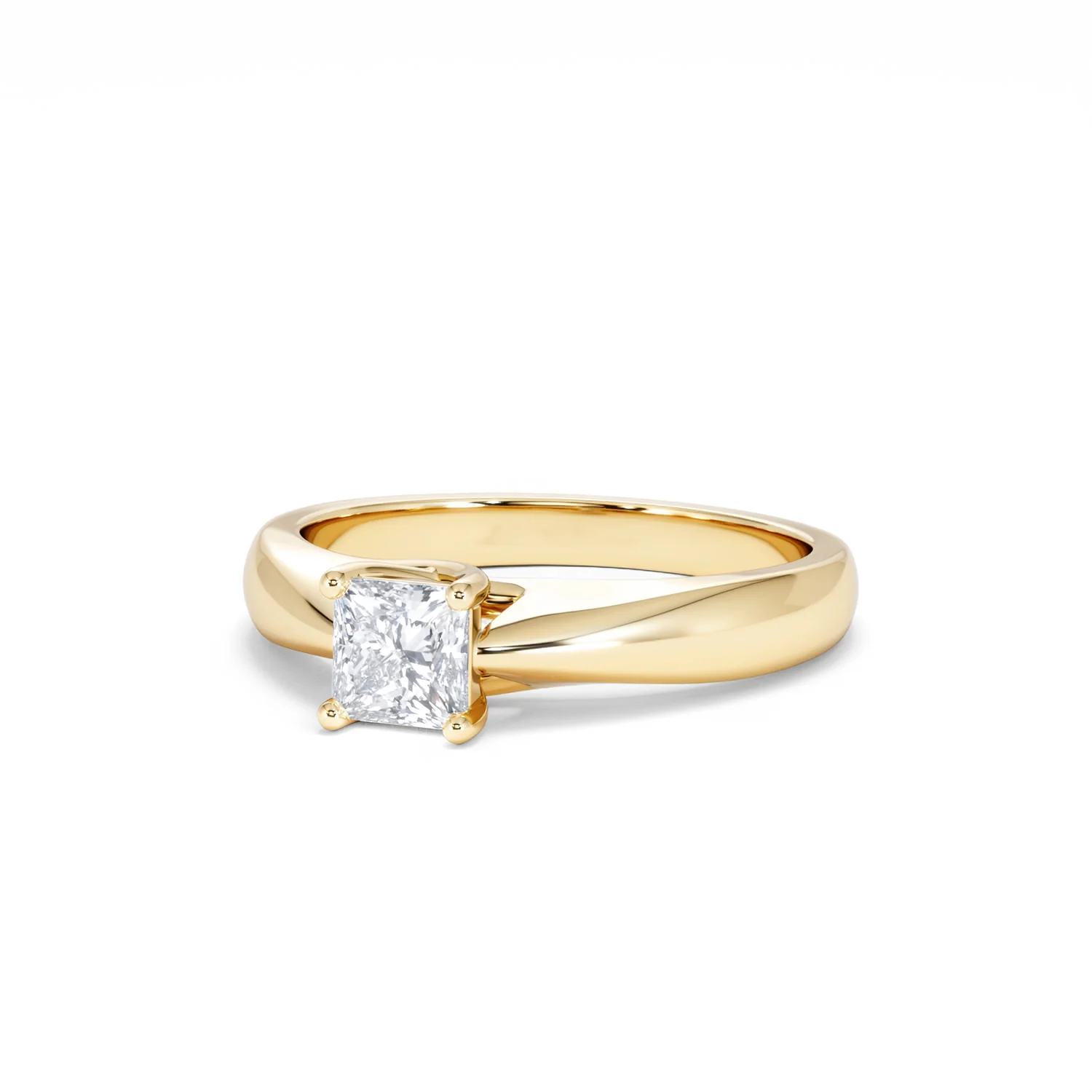Naomi Princess Cut Lab Diamond Engagement Ring 0.50ct H/SI in 18k Gold Vermeil - Image 85