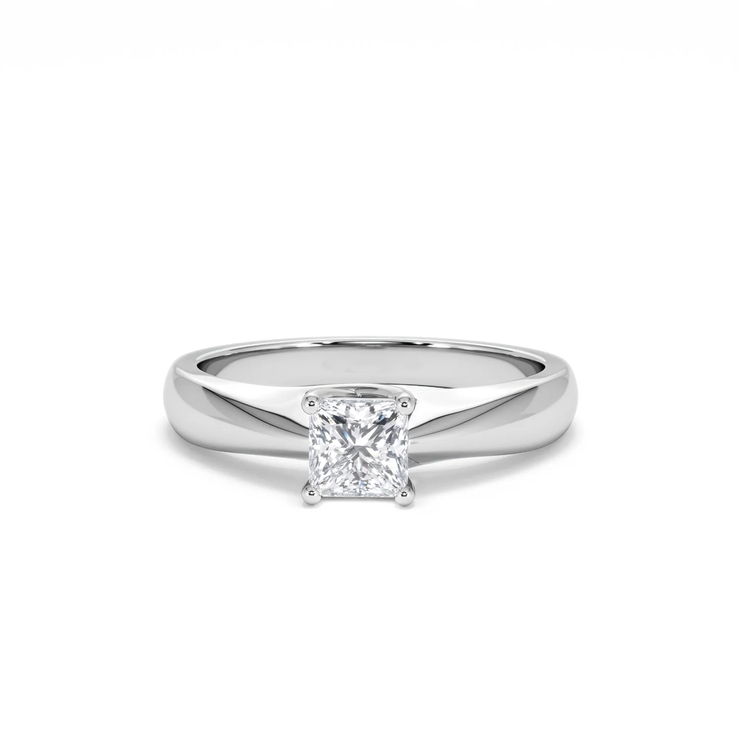 Naomi Princess Cut Lab Diamond Engagement Ring 0.50ct H/SI in 9k White Gold - Image 89