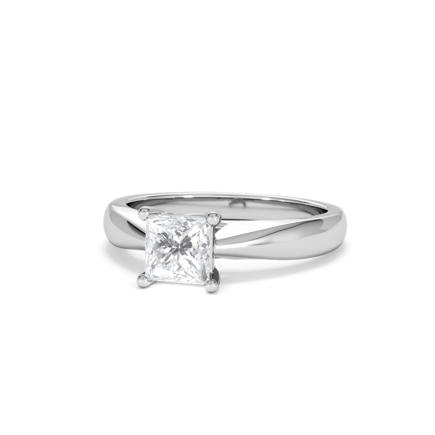 Naomi Princess Cut Lab Diamond Engagement Ring 1.00ct H/SI in 9k White Gold - Image 86