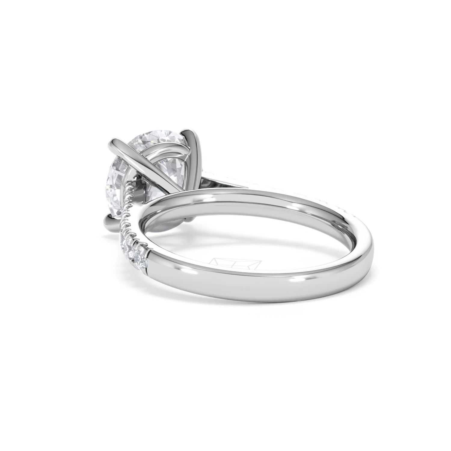 Natalia 3.45ct Lab Diamond Round Cut Engagement Ring in 18K White Gold G/VS1 - Image 56