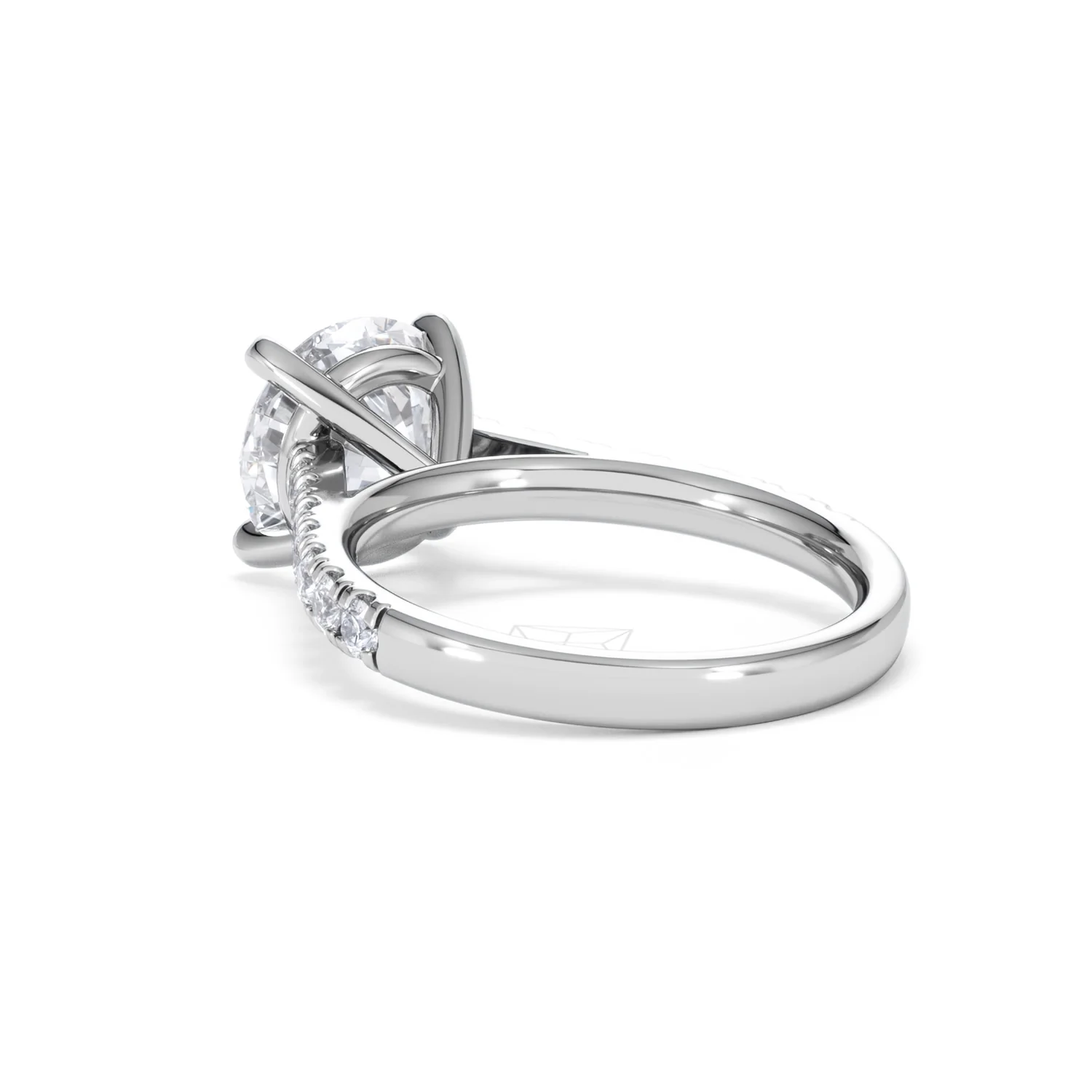 Natalia 3.45ct Lab Diamond Round Cut Engagement Ring in 18K White Gold G/VS1 - Image 57