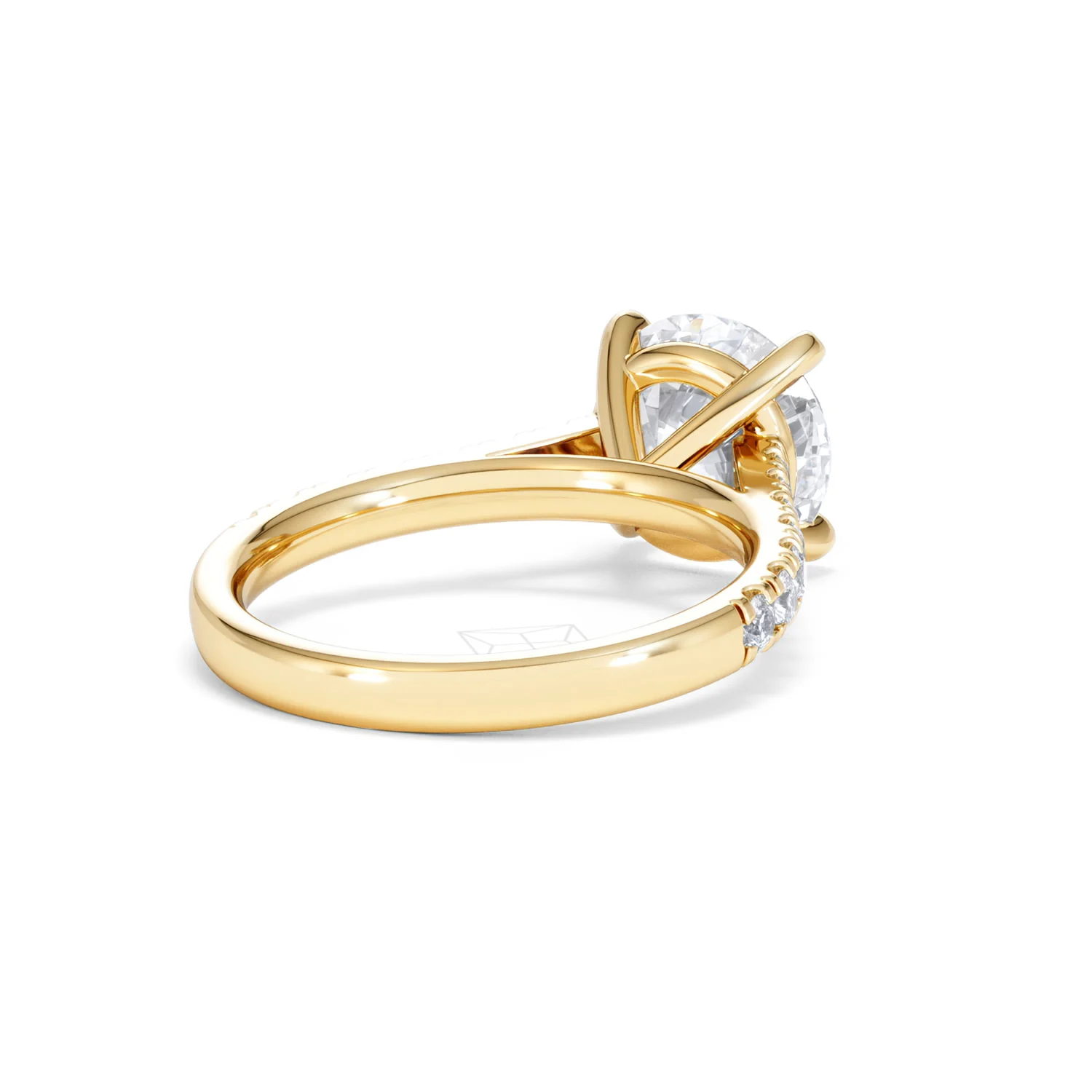Natalia 3.45ct Lab Diamond Round Cut Engagement Ring in 18K Yellow Gold G/VS1 - Image 42