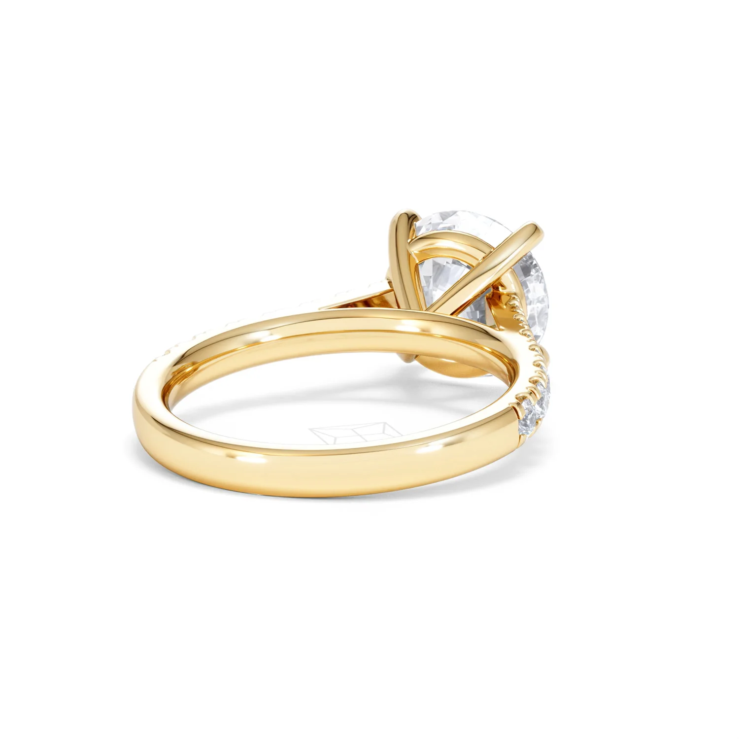 Natalia 3.45ct Lab Diamond Round Cut Engagement Ring in 18K Yellow Gold G/VS1 - Image 43