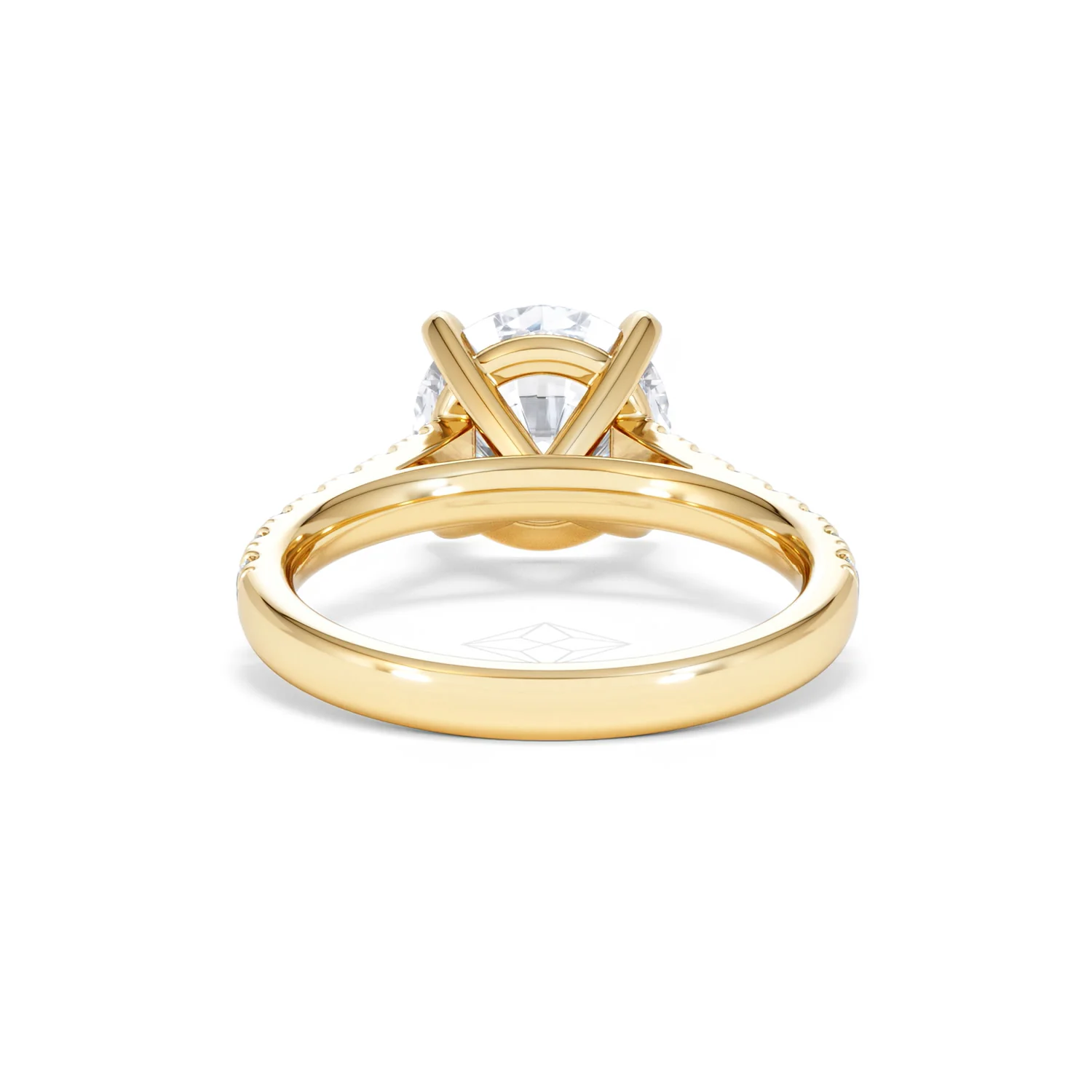 Natalia 3.45ct Lab Diamond Round Cut Engagement Ring in 18K Yellow Gold G/VS1 - Image 49