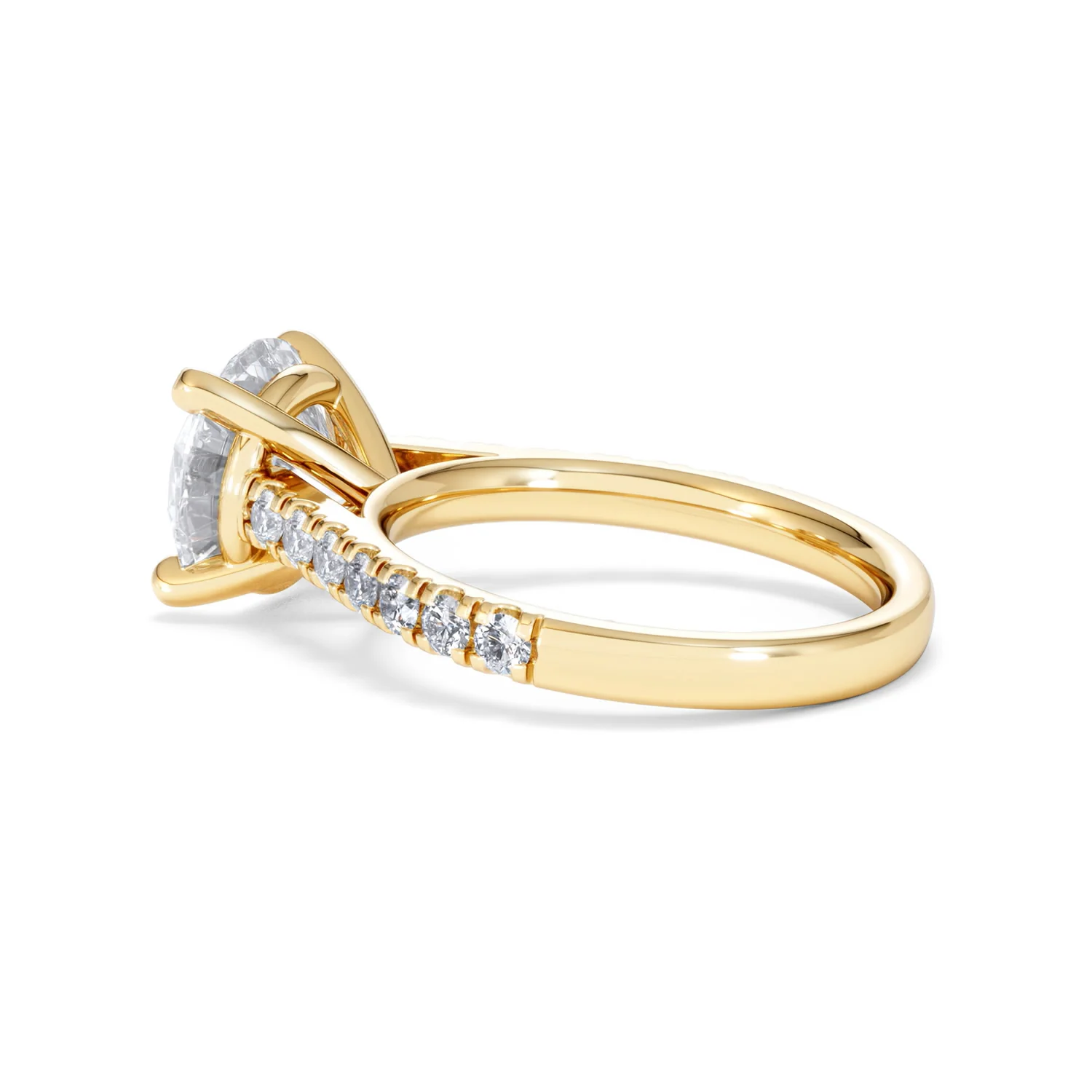 Natalia 3.45ct Lab Diamond Round Cut Engagement Ring in 18K Yellow Gold G/VS1 - Image 63