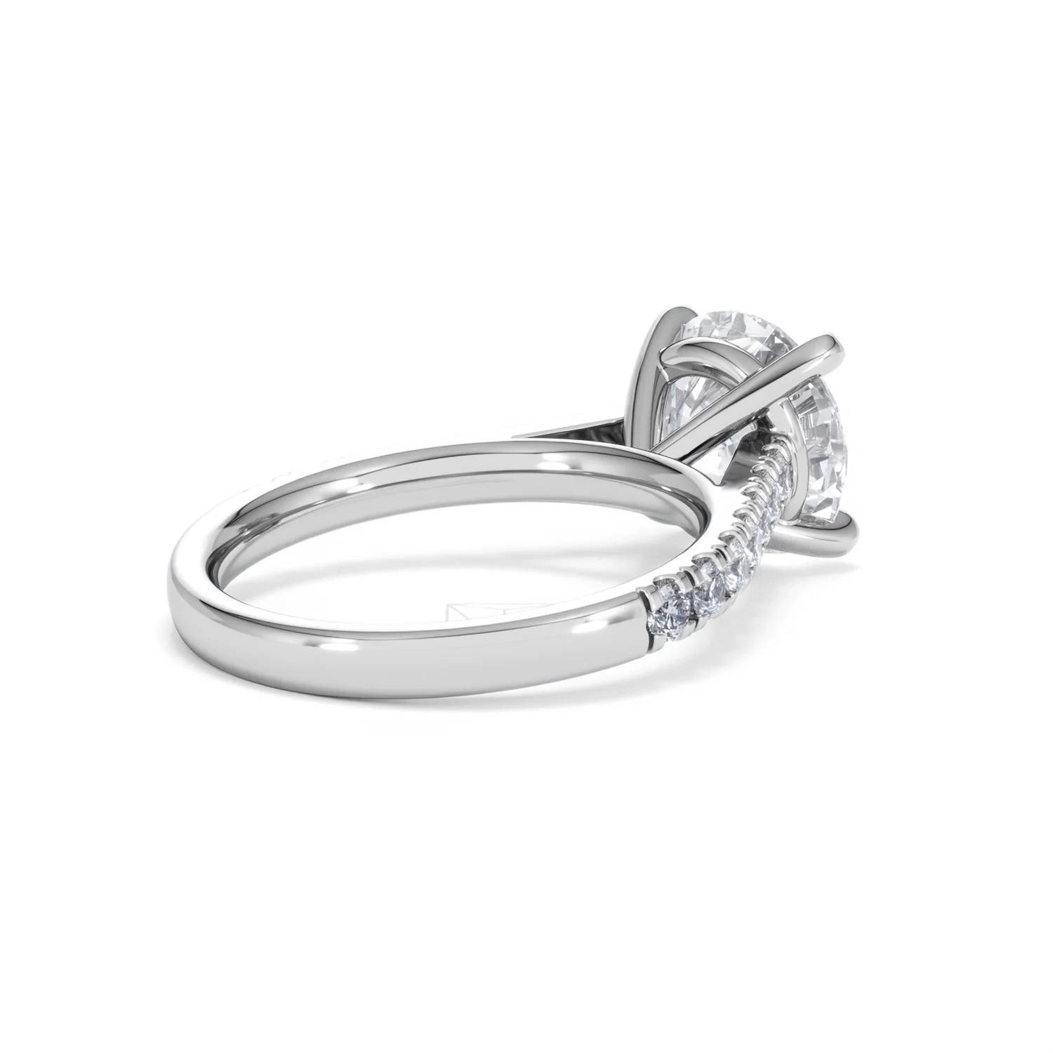 Natalia 3.45ct Lab Diamond Round Cut Engagement Ring in Platinum G/VS1 - Image 39
