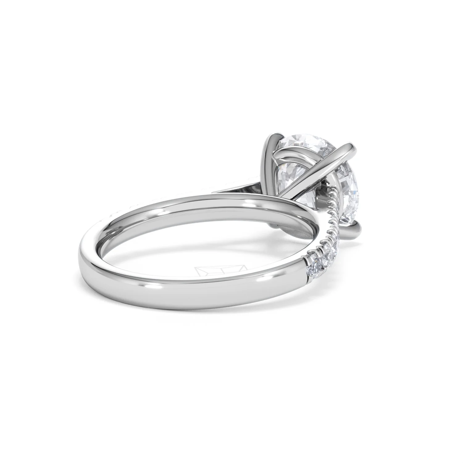 Natalia 3.45ct Lab Diamond Round Cut Engagement Ring in Platinum G/VS1 - Image 41