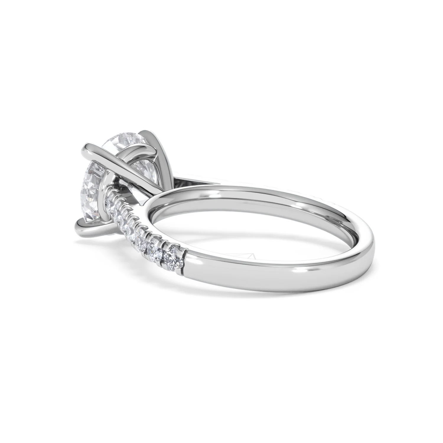 Natalia 3.45ct Lab Diamond Round Cut Engagement Ring in Platinum G/VS1 - Image 60