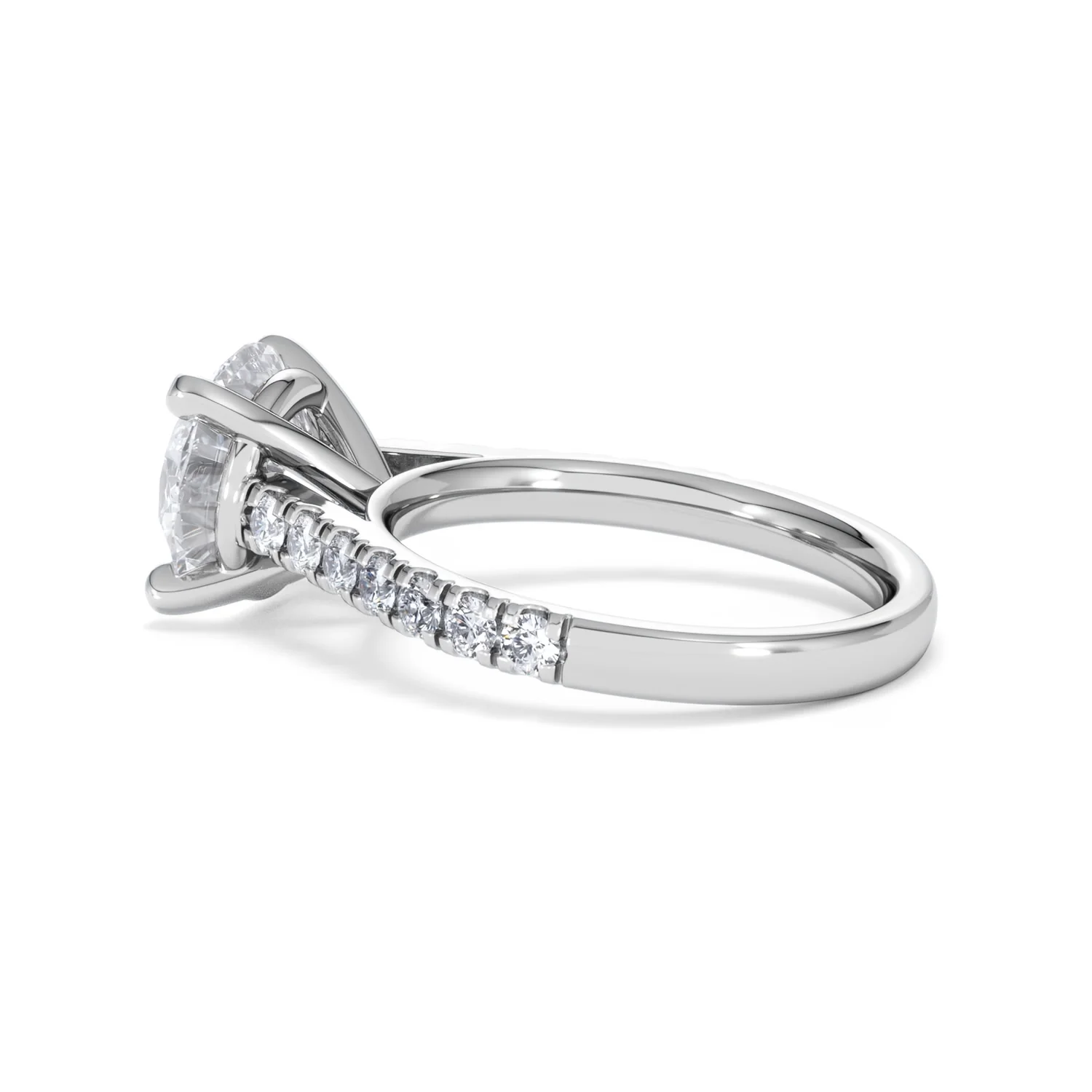 Natalia 3.45ct Lab Diamond Round Cut Engagement Ring in Platinum G/VS1 - Image 64