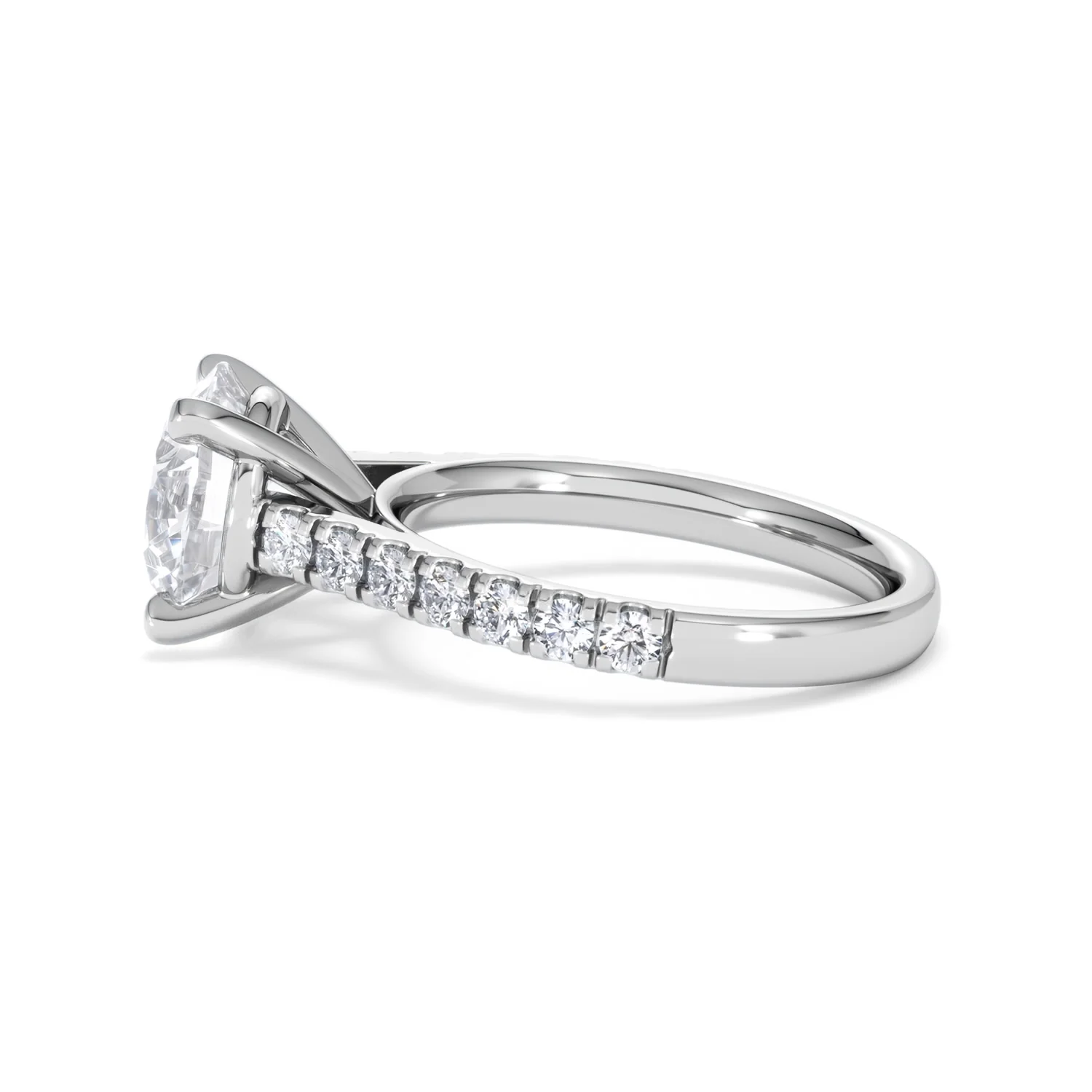 Natalia 3.45ct Lab Diamond Round Cut Engagement Ring in Platinum G/VS1 - Image 68