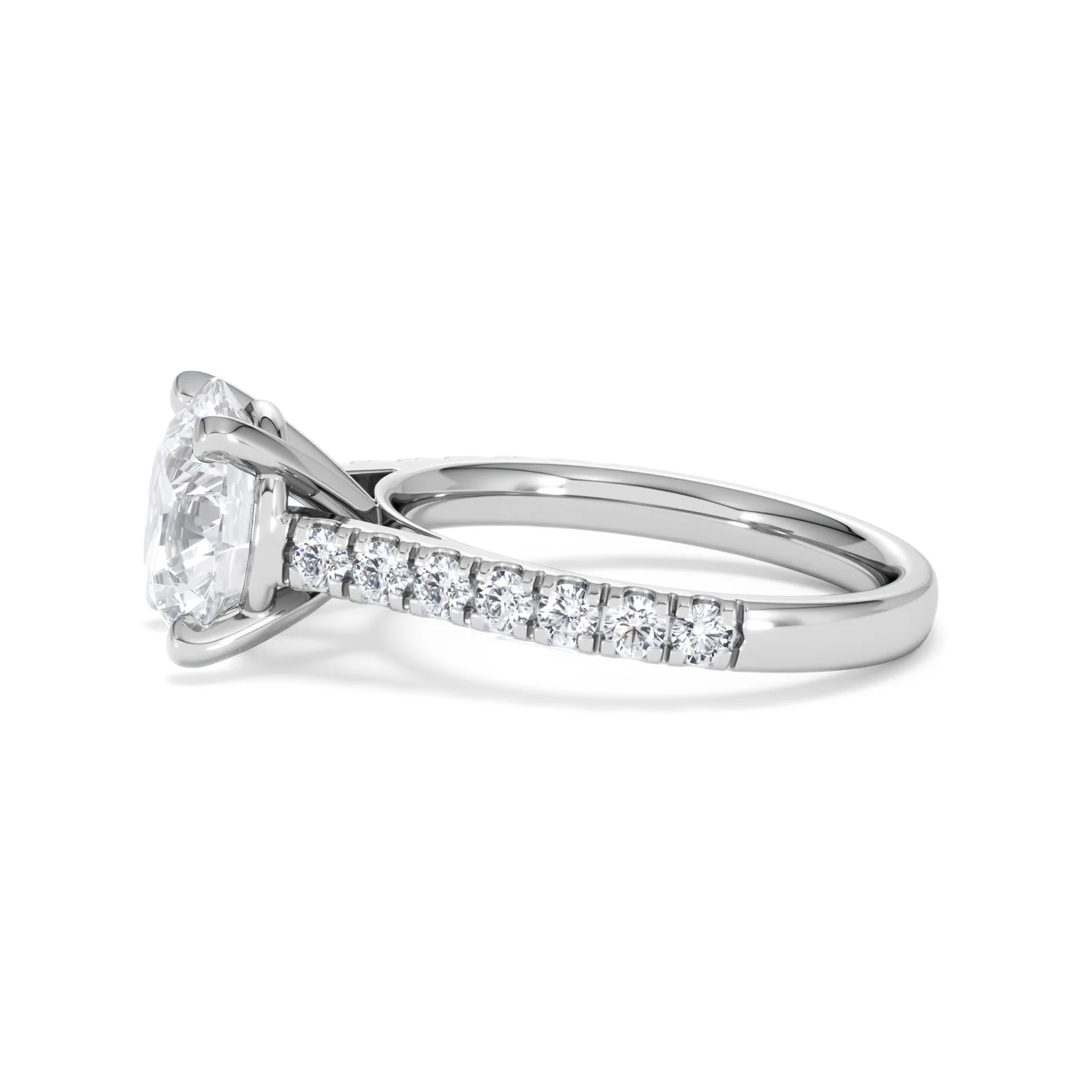 Natalia 3.45ct Lab Diamond Round Cut Engagement Ring in Platinum G/VS1 - Image 71