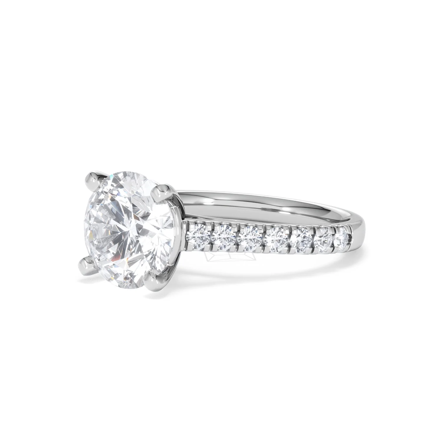 Natalia 3.45ct Lab Diamond Round Cut Engagement Ring in Platinum G/VS1 - Image 80