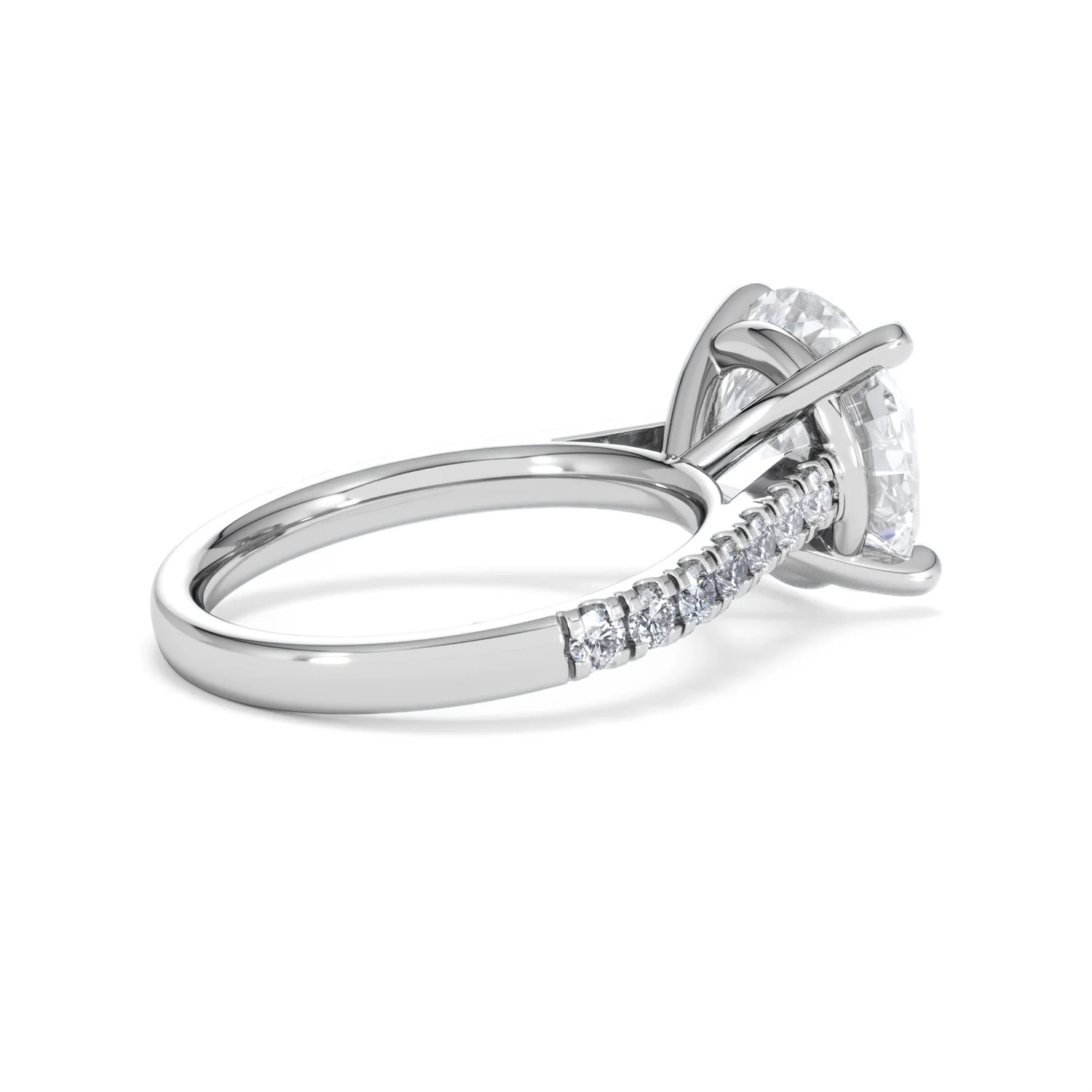 Natalia 5.65ct Lab Diamond Round Cut Engagement Ring in 18K White Gold G/VS1 - Image 36