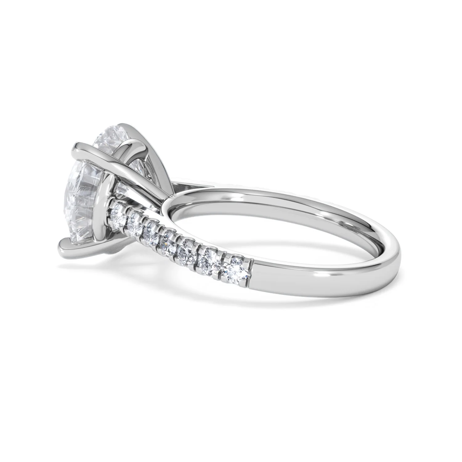 Natalia 5.65ct Lab Diamond Round Cut Engagement Ring in 18K White Gold G/VS1 - Image 64