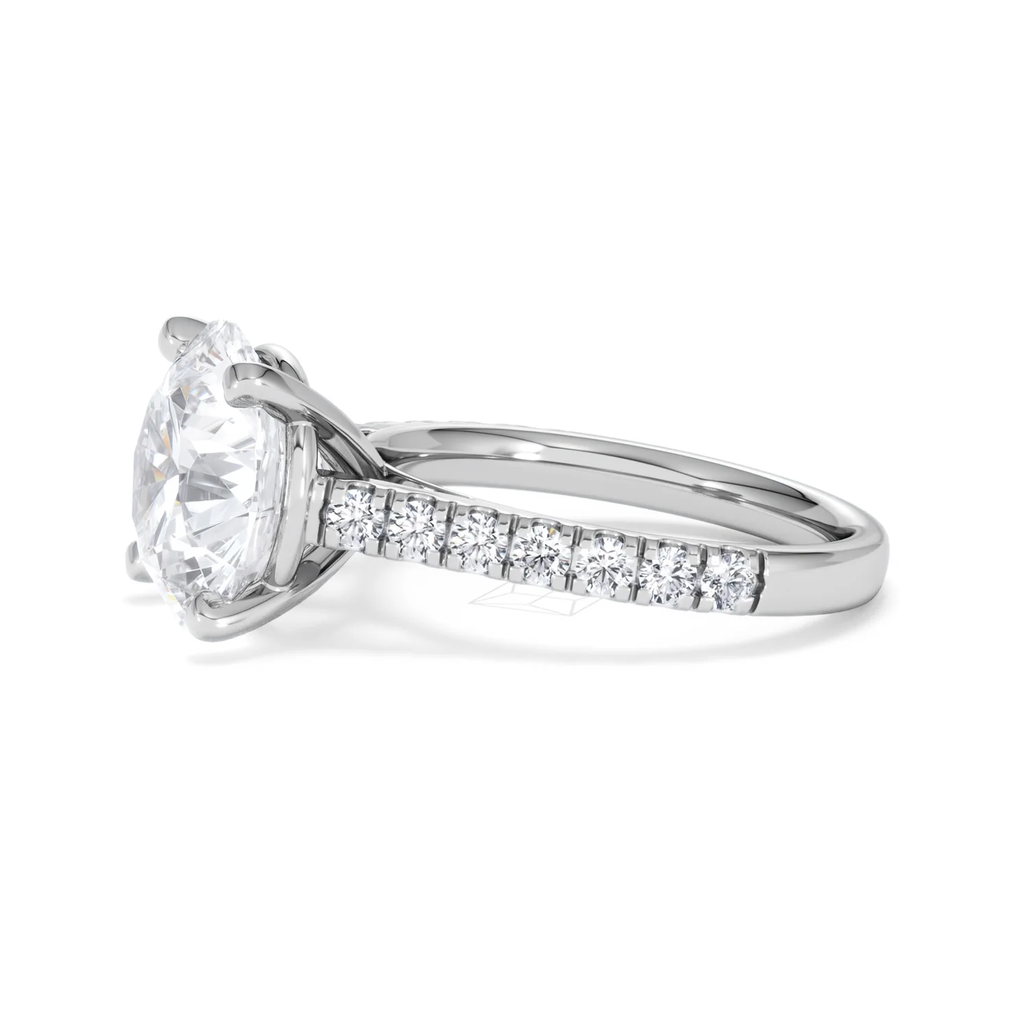Natalia 5.65ct Lab Diamond Round Cut Engagement Ring in 18K White Gold G/VS1 - Image 73
