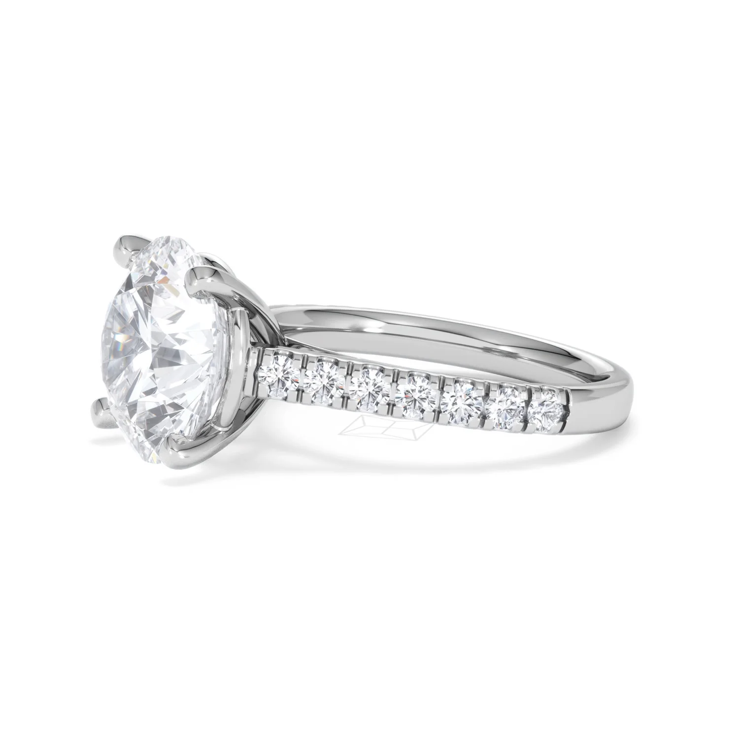 Natalia 5.65ct Lab Diamond Round Cut Engagement Ring in 18K White Gold G/VS1 - Image 75