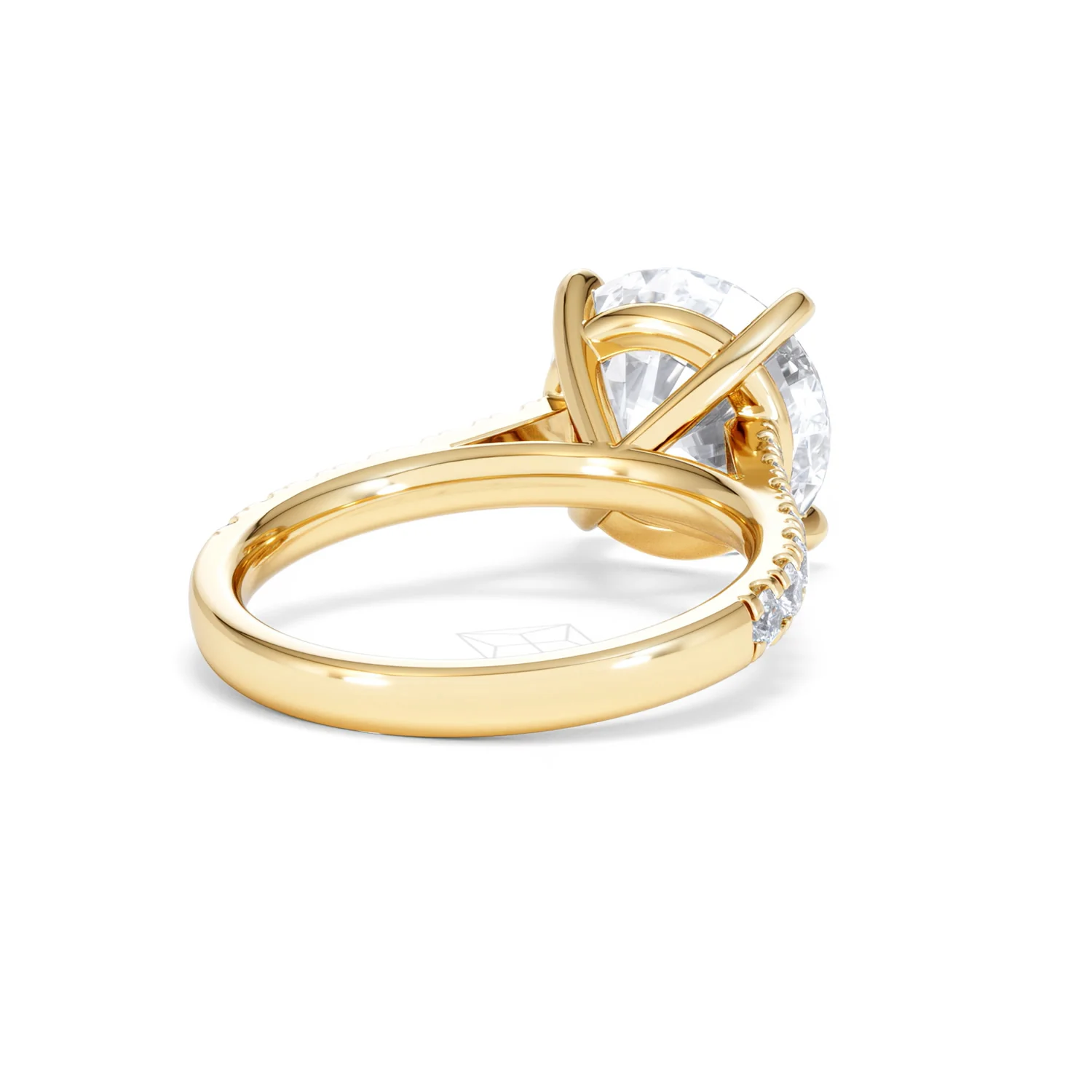 Natalia 5.65ct Lab Diamond Round Cut Engagement Ring in 18K Yellow Gold G/VS1 - Image 43