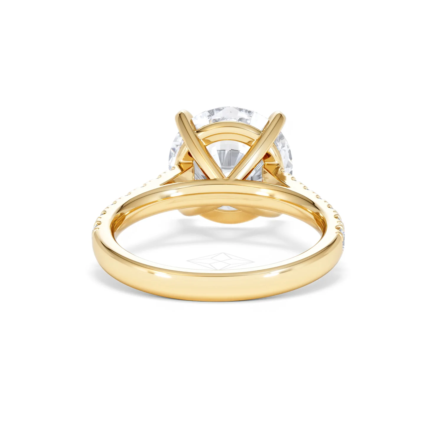 Natalia 5.65ct Lab Diamond Round Cut Engagement Ring in 18K Yellow Gold G/VS1 - Image 48
