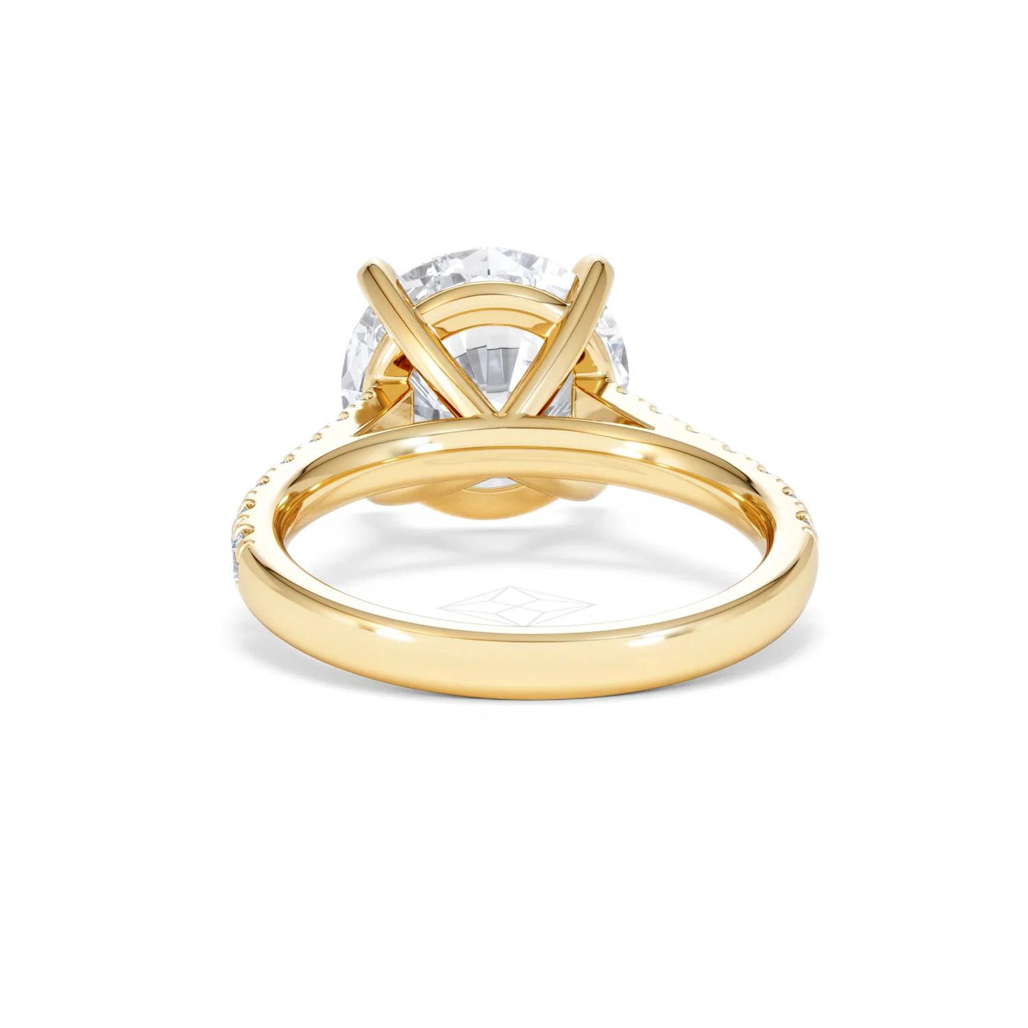 Natalia 5.65ct Lab Diamond Round Cut Engagement Ring in 18K Yellow Gold G/VS1 - Image 50