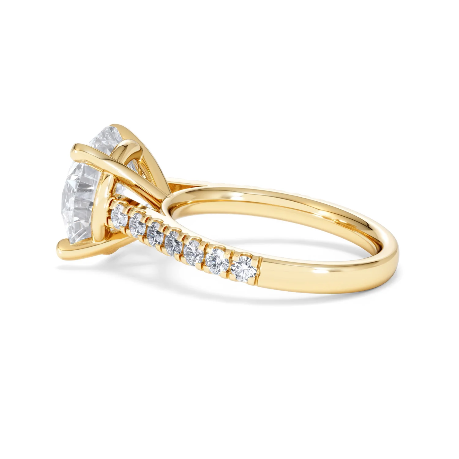 Natalia 5.65ct Lab Diamond Round Cut Engagement Ring in 18K Yellow Gold G/VS1 - Image 65