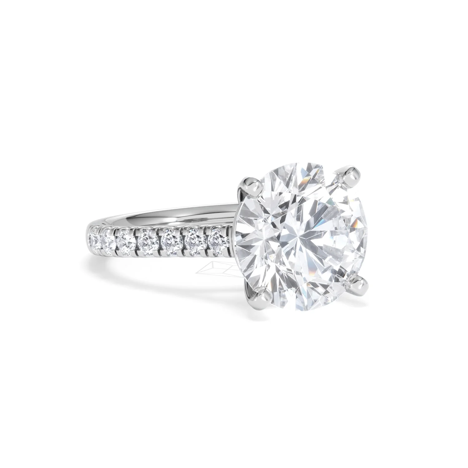 Natalia 5.65ct Lab Diamond Round Cut Engagement Ring in Platinum G/VS1 - Image 15