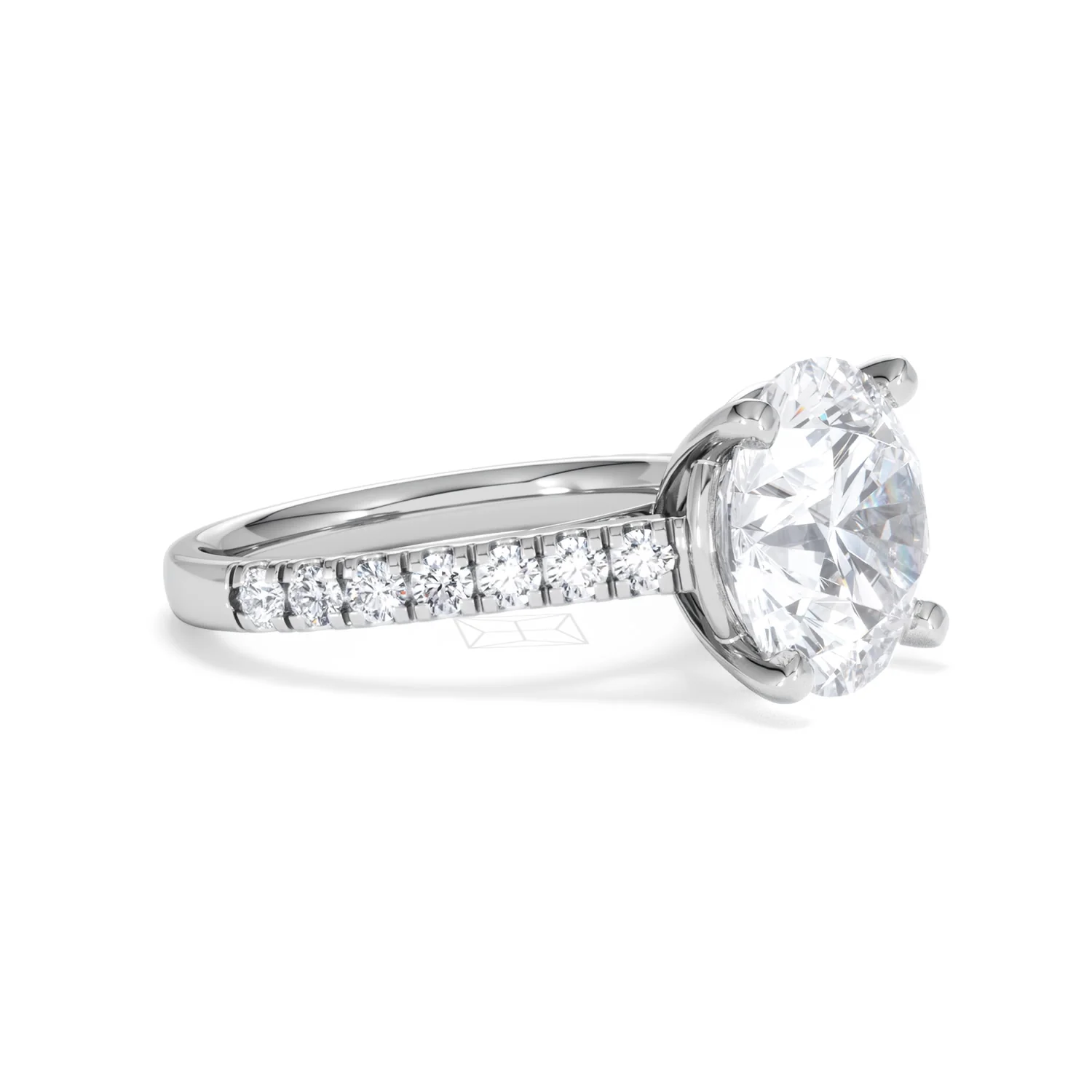Natalia 5.65ct Lab Diamond Round Cut Engagement Ring in Platinum G/VS1 - Image 21