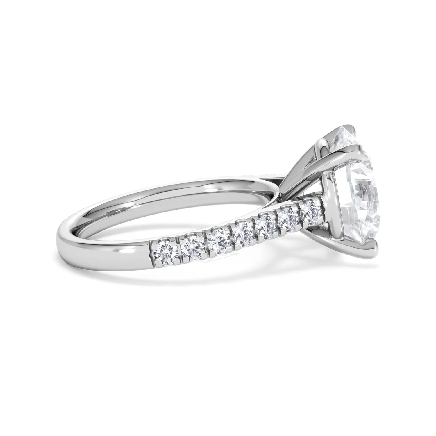 Natalia 5.65ct Lab Diamond Round Cut Engagement Ring in Platinum G/VS1 - Image 29