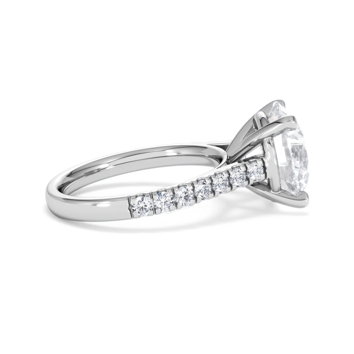 Natalia 5.65ct Lab Diamond Round Cut Engagement Ring in Platinum G/VS1 - Image 30